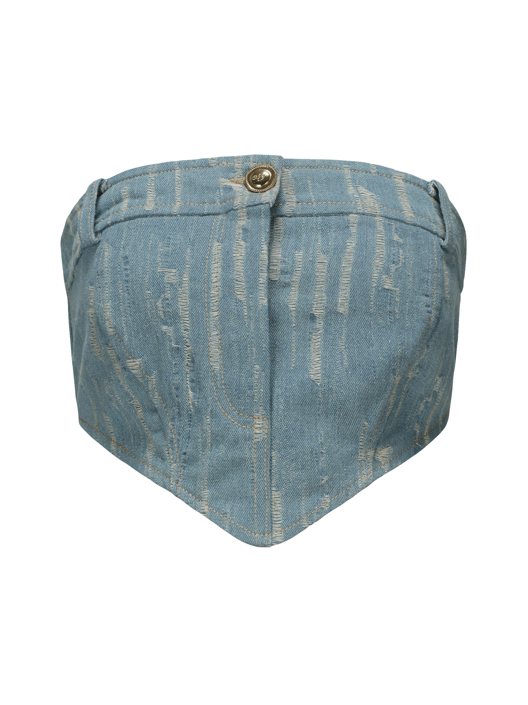 Claire Denim Top in Blue made by Nana Jacqueline