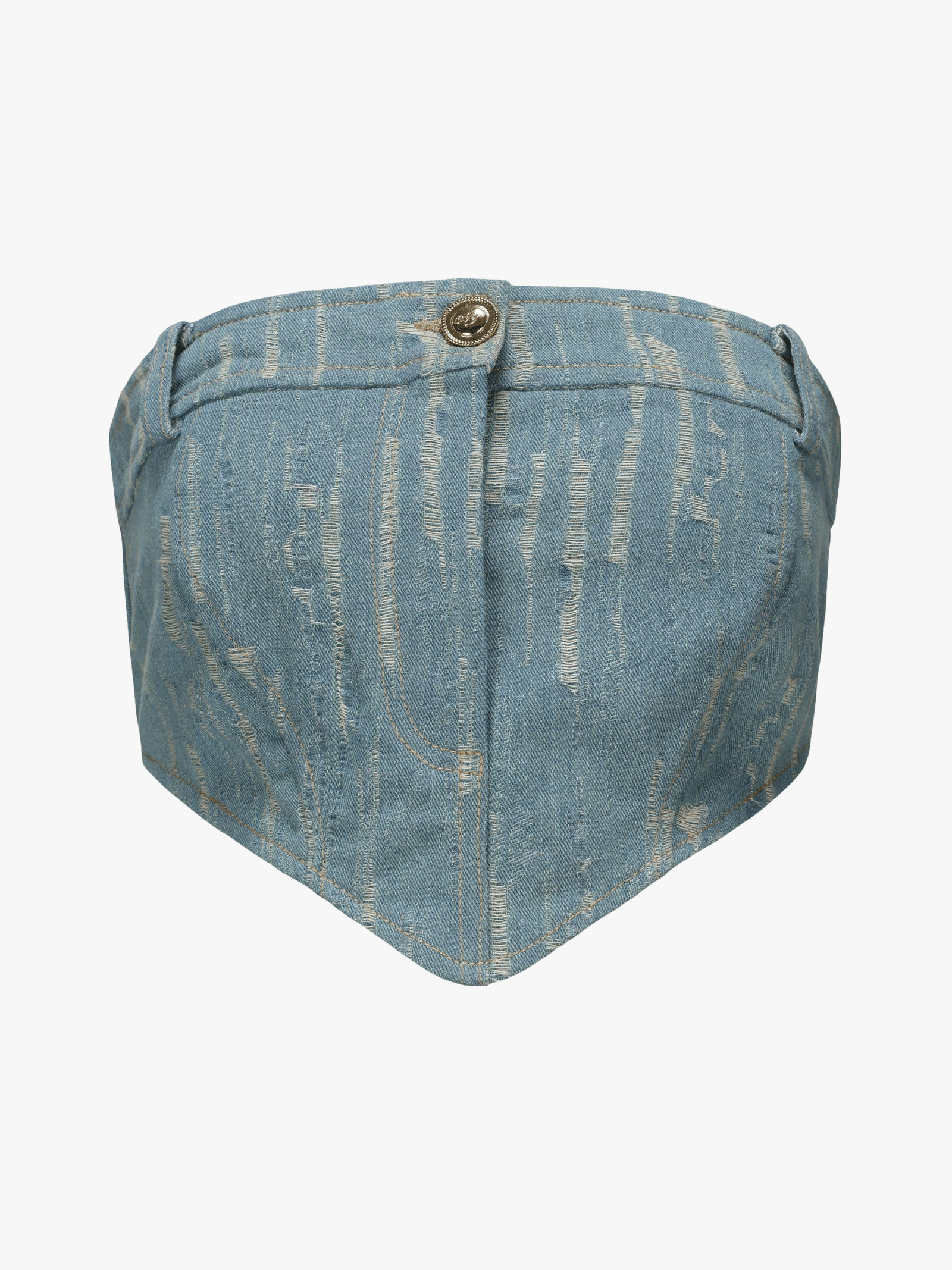 Claire Denim Top in Blue made by Nana Jacqueline