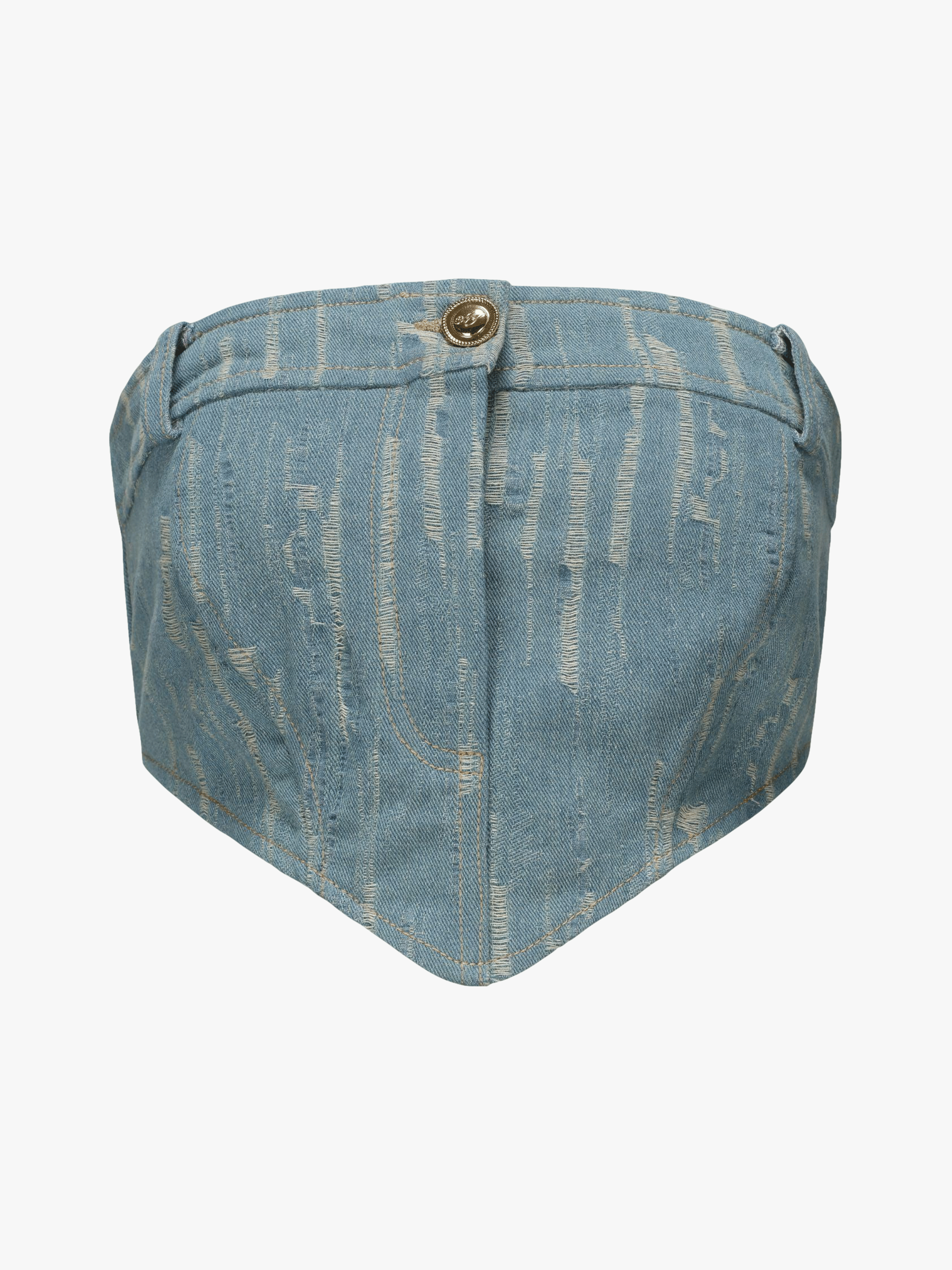 Claire Denim Top in Blue made by Nana Jacqueline