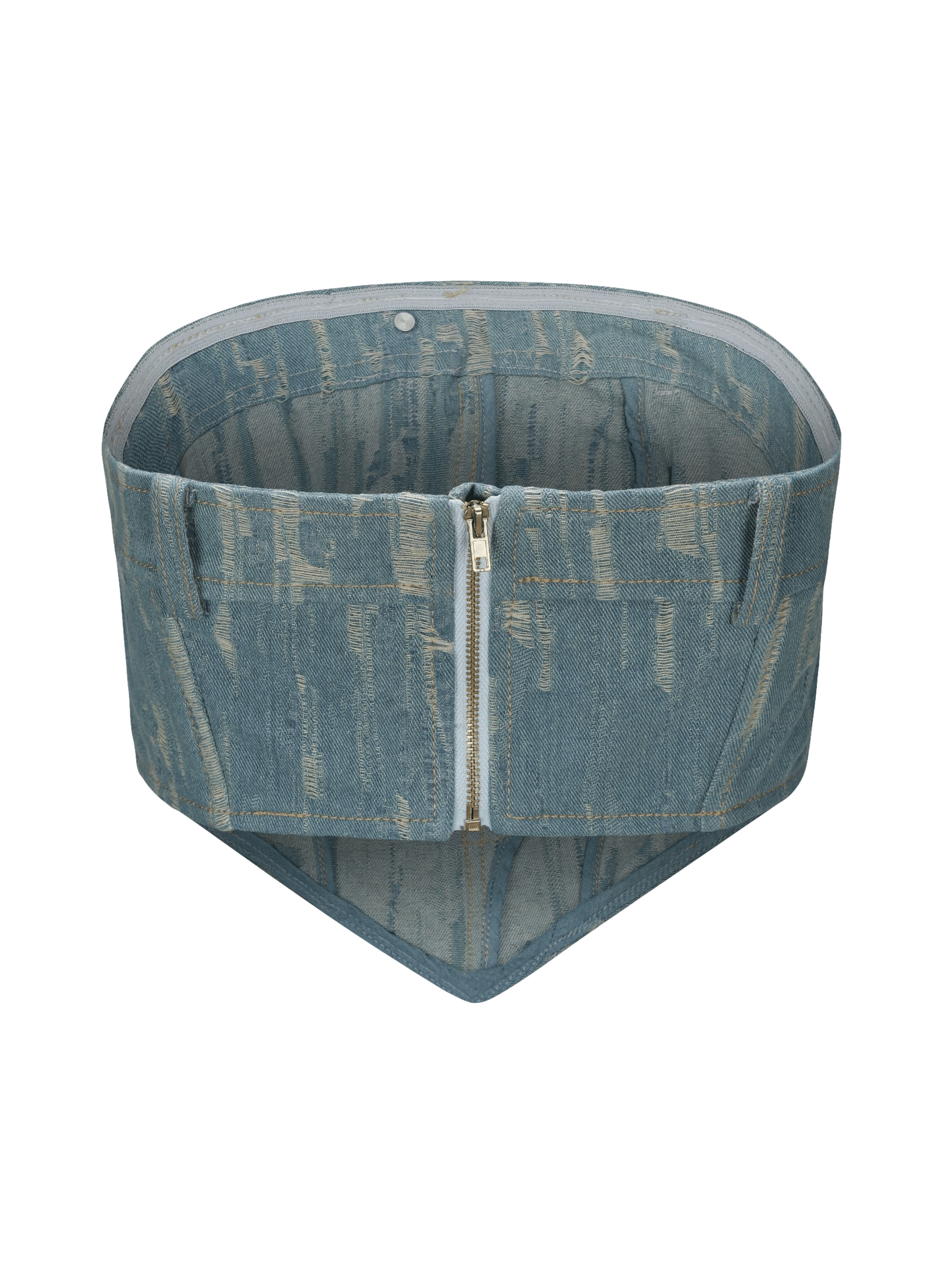 Claire Denim Top in Blue made by Nana Jacqueline