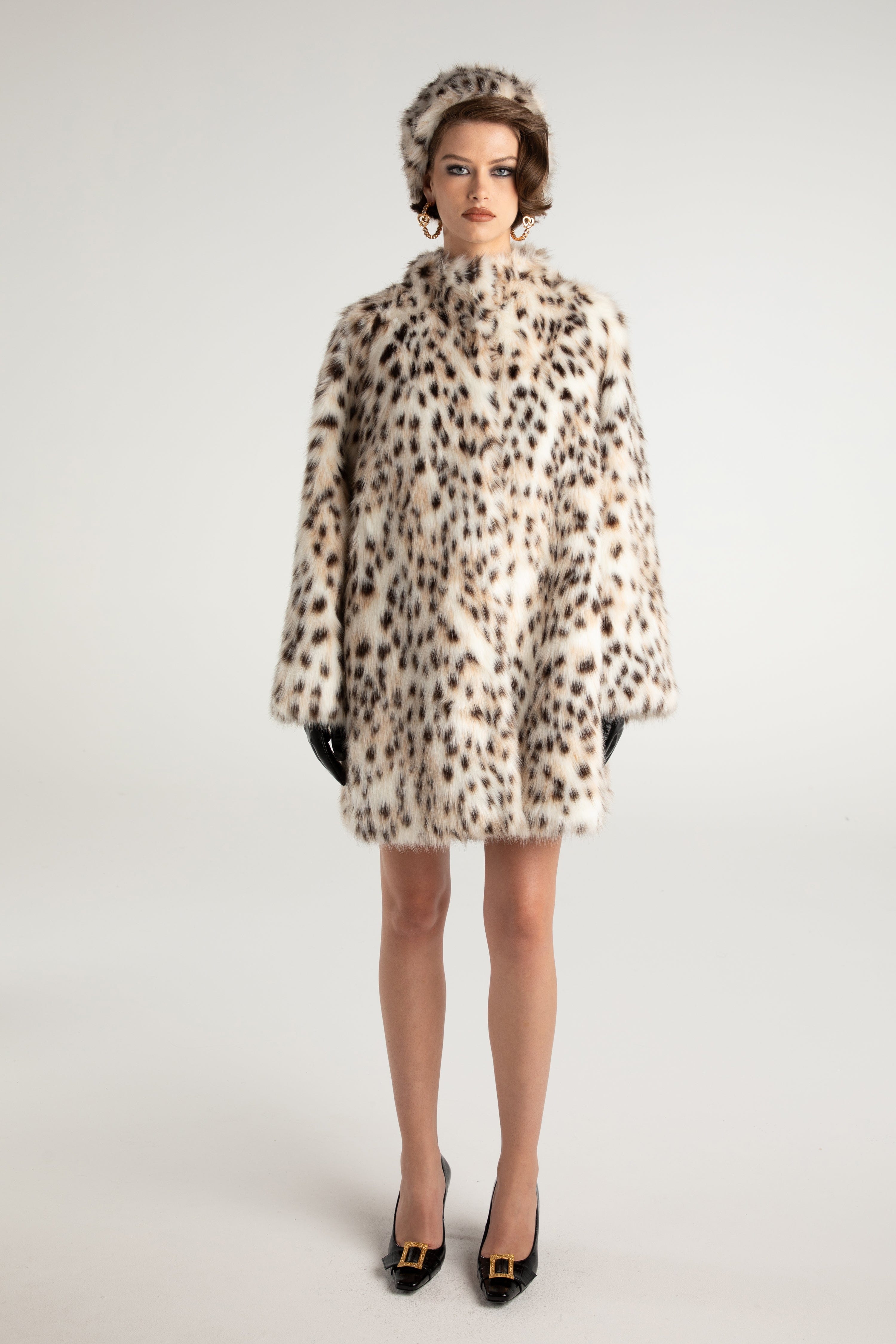 Adeline Fur Coat (Leopard) made by Nana Jacqueline