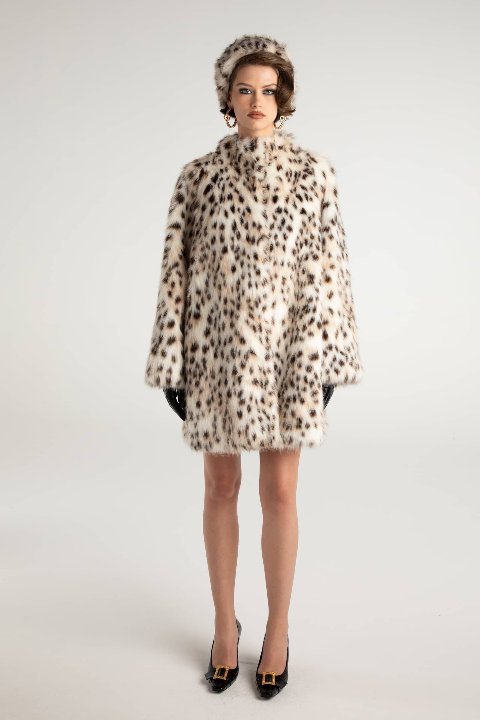 Adeline Fur Coat (Leopard) made by Nana Jacqueline