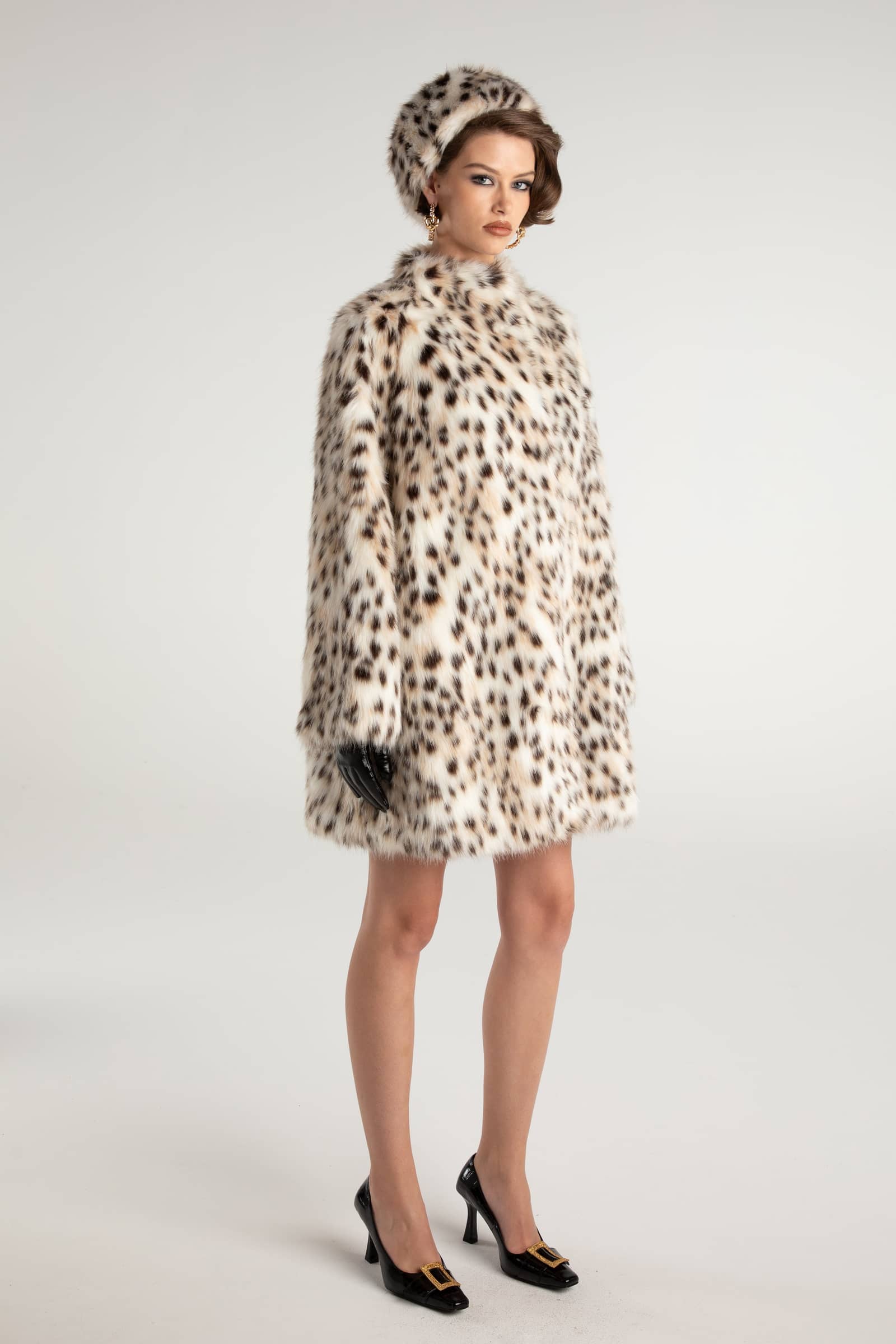 Adeline Fur Coat (Leopard) made by Nana Jacqueline