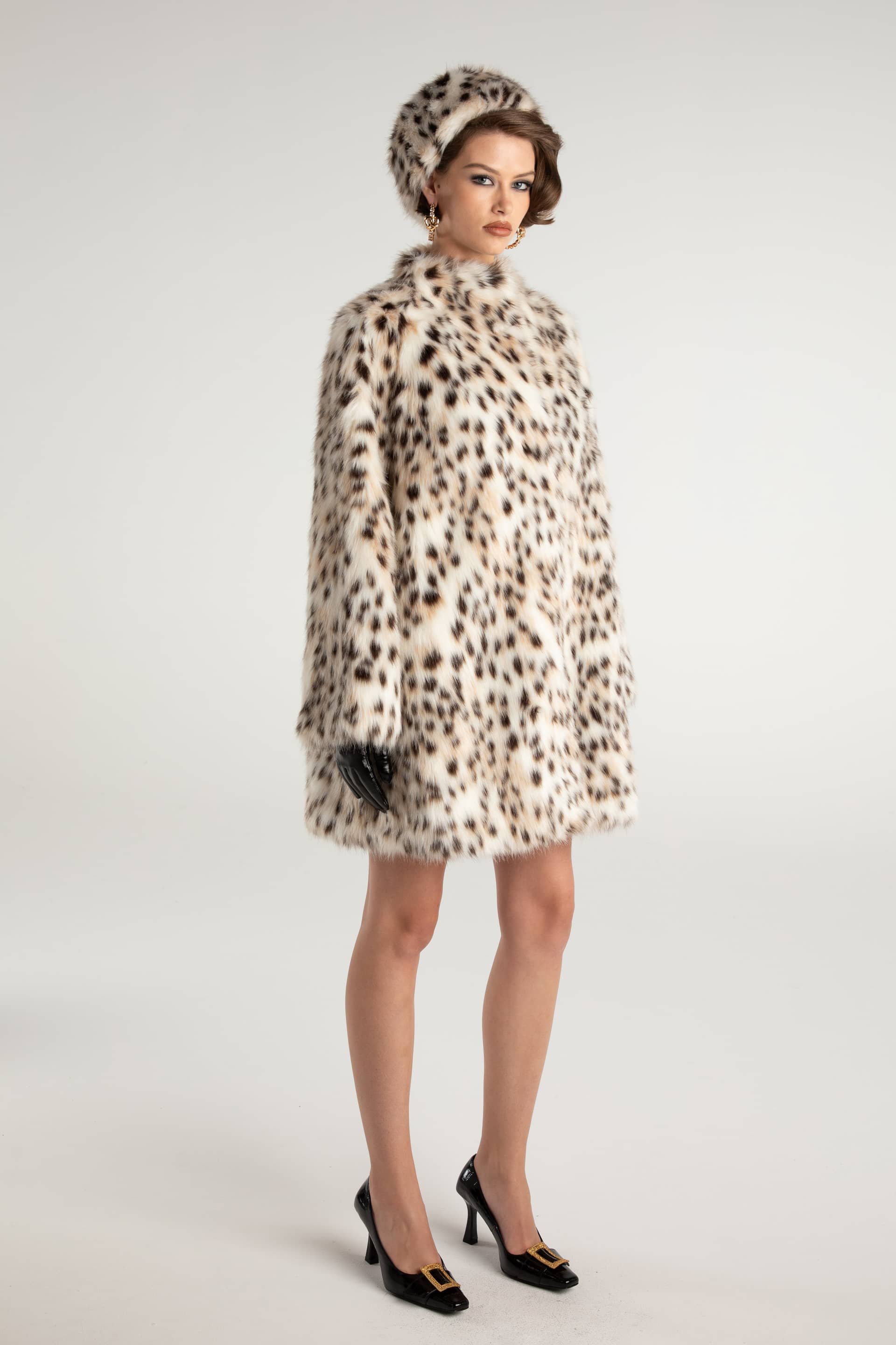 Adeline Fur Coat (Leopard) made by Nana Jacqueline