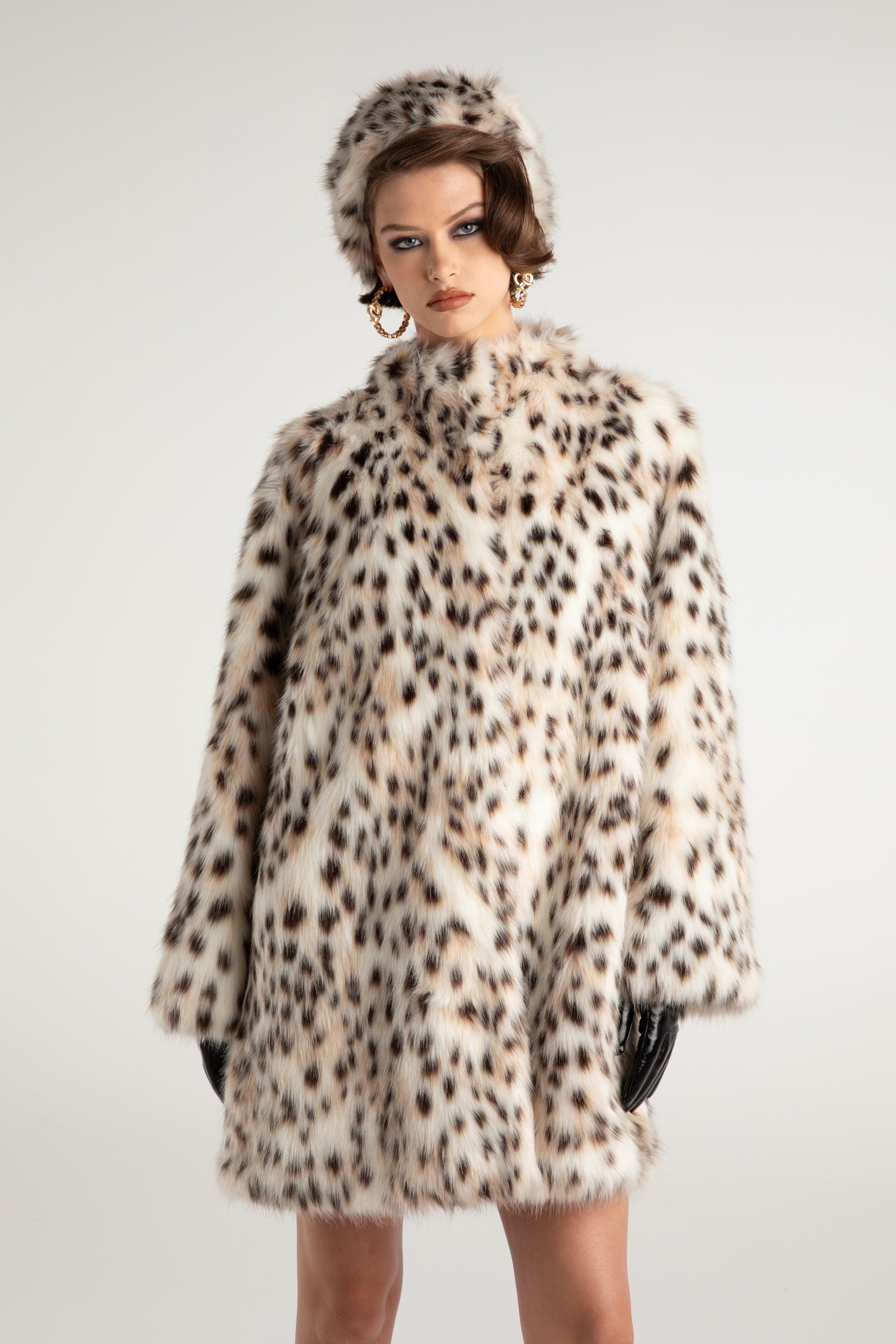 Adeline Fur Coat (Leopard) made by Nana Jacqueline