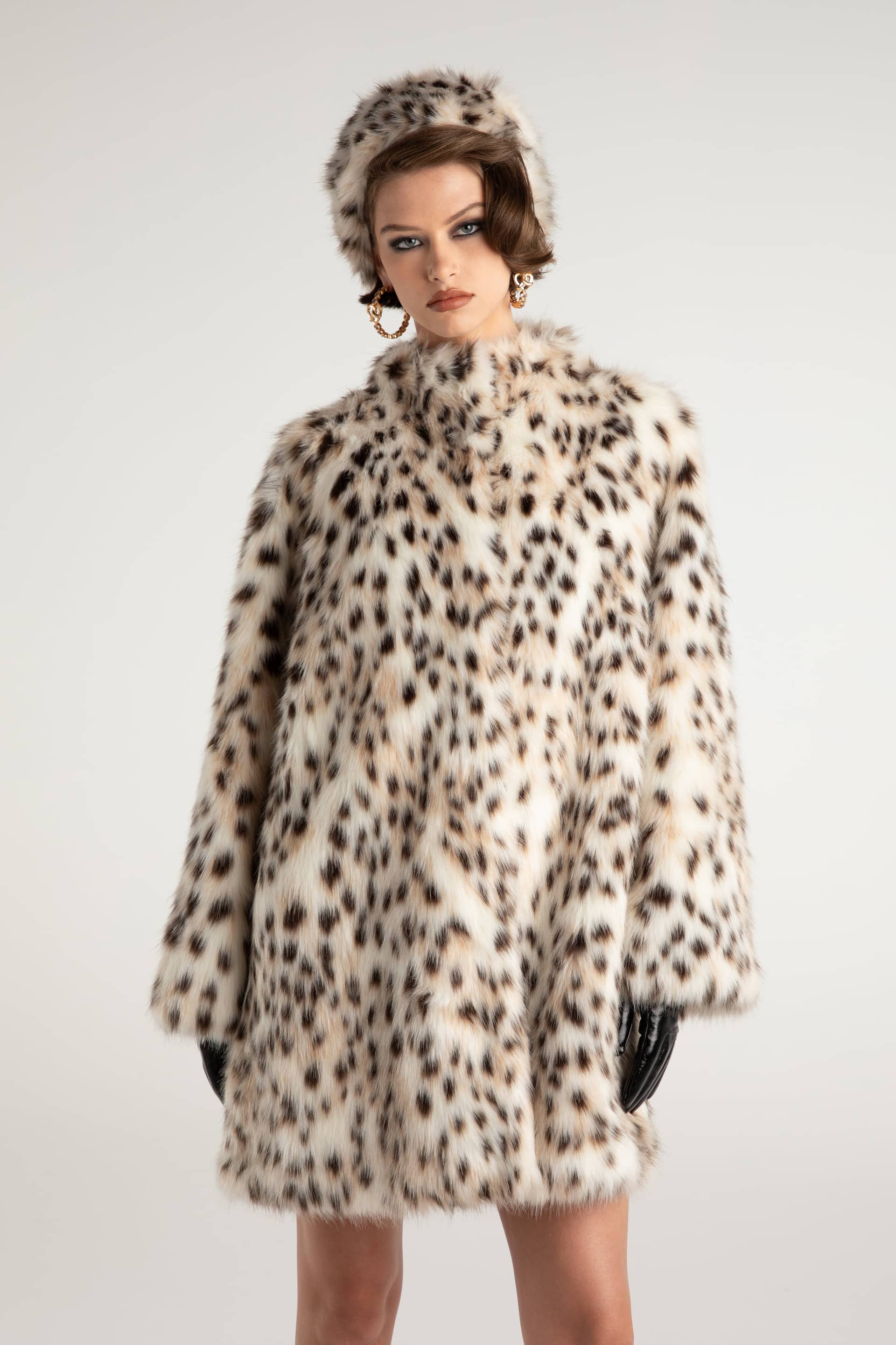Adeline Fur Coat (Leopard) made by Nana Jacqueline