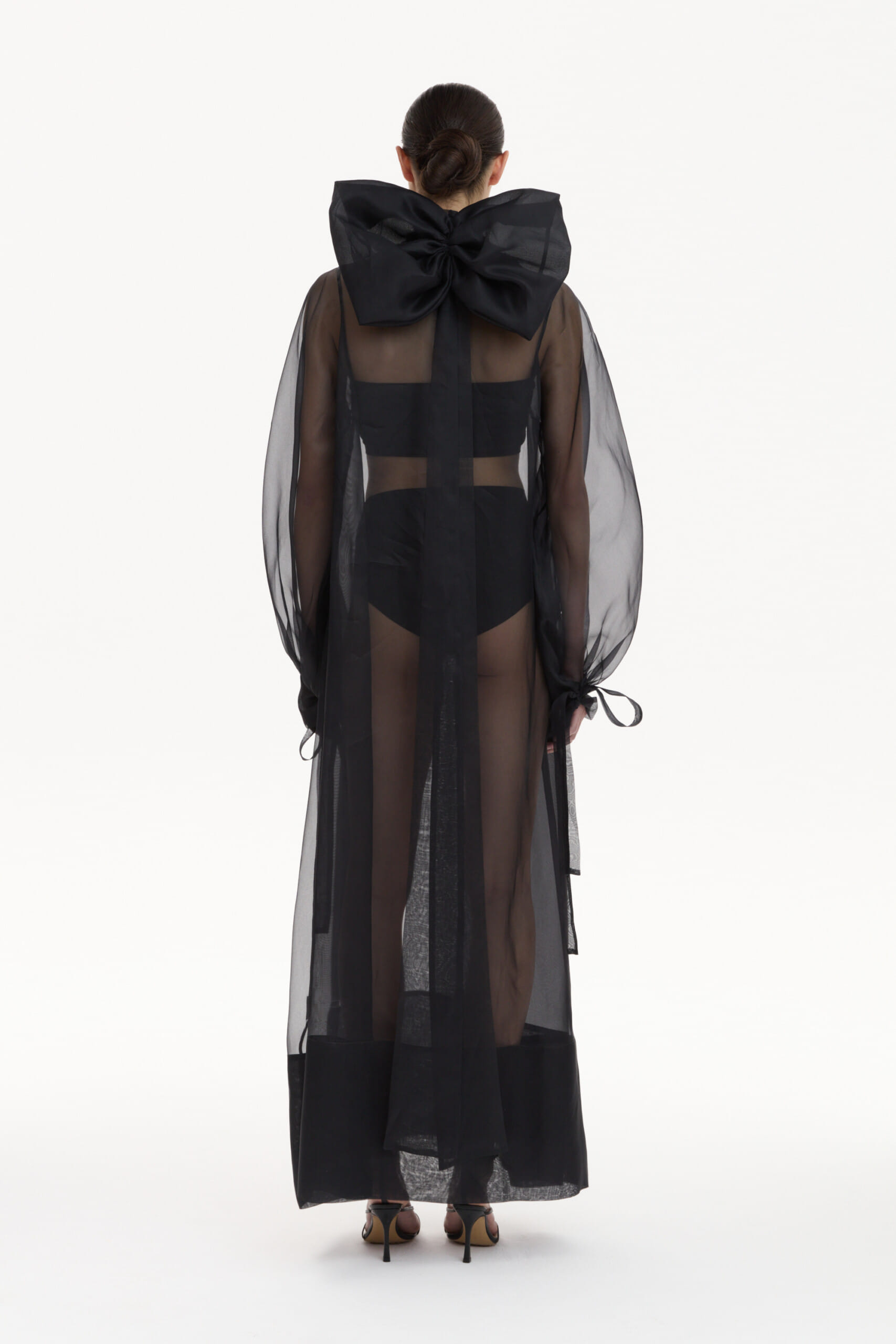 Silk Organza Dress With A Bow made by YAVORSKA