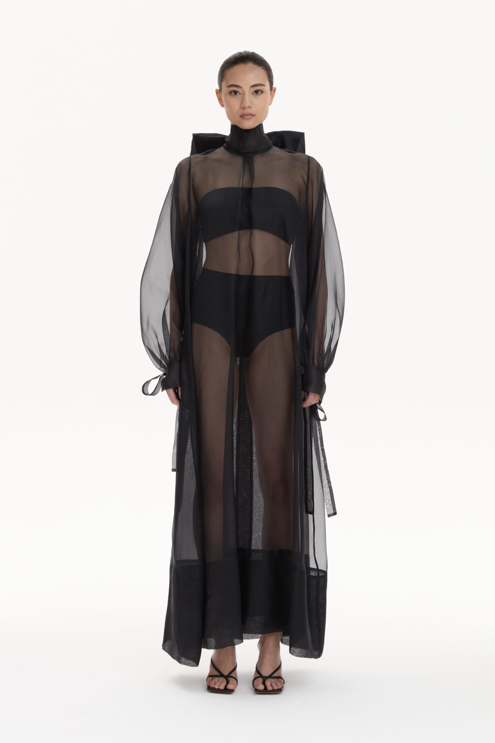 Silk Organza Dress With A Bow made by YAVORSKA