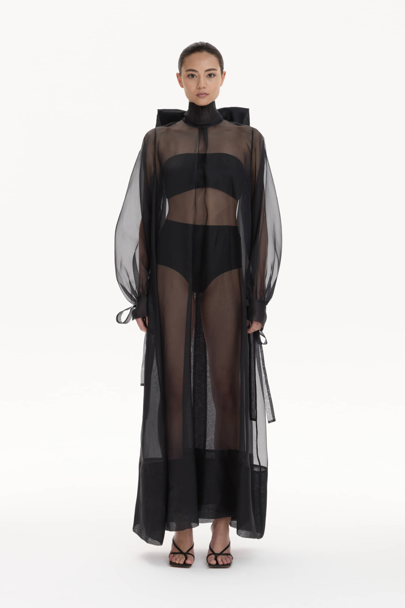 Silk Organza Dress With A Bow made by YAVORSKA