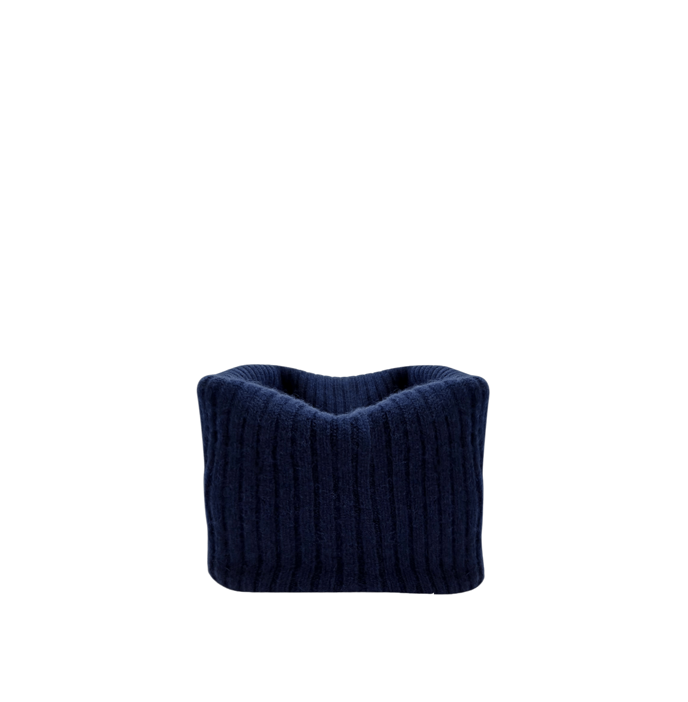Neck Warmer Cashmere Short Navy made by YLIANA YEPEZ