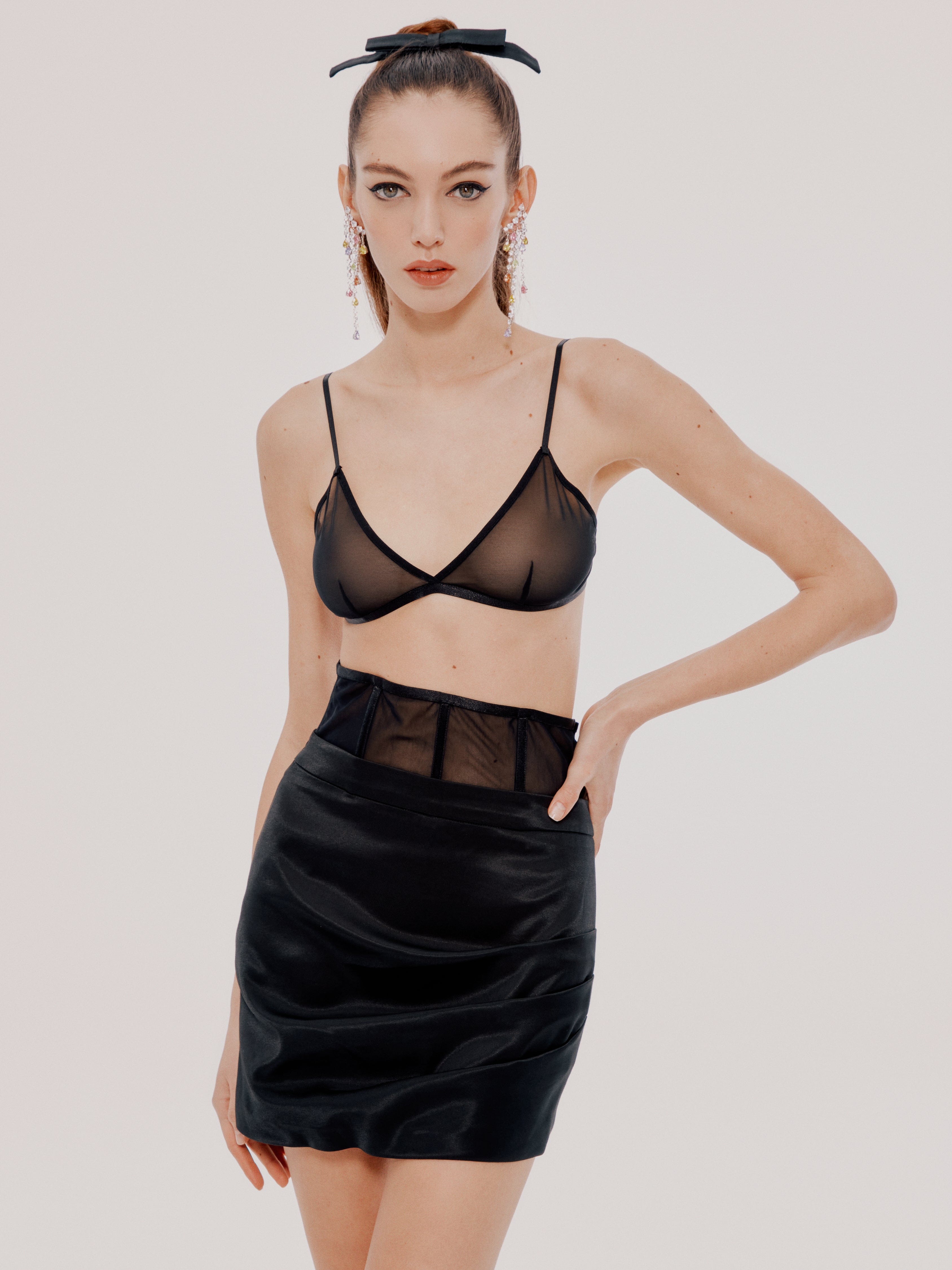 Black Domenica Top in Black made by Nana Jacqueline