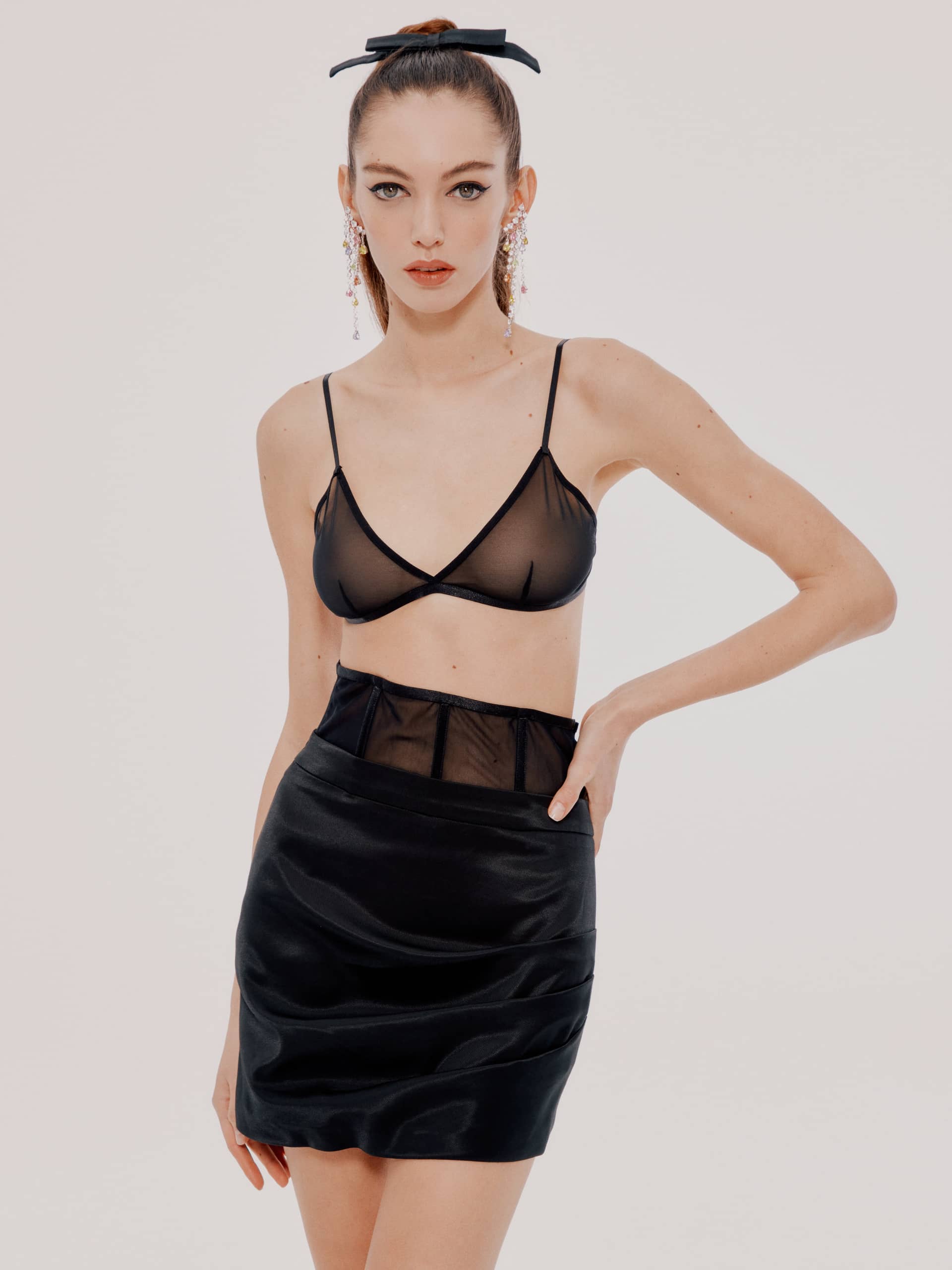 Black Domenica Top in Black made by Nana Jacqueline