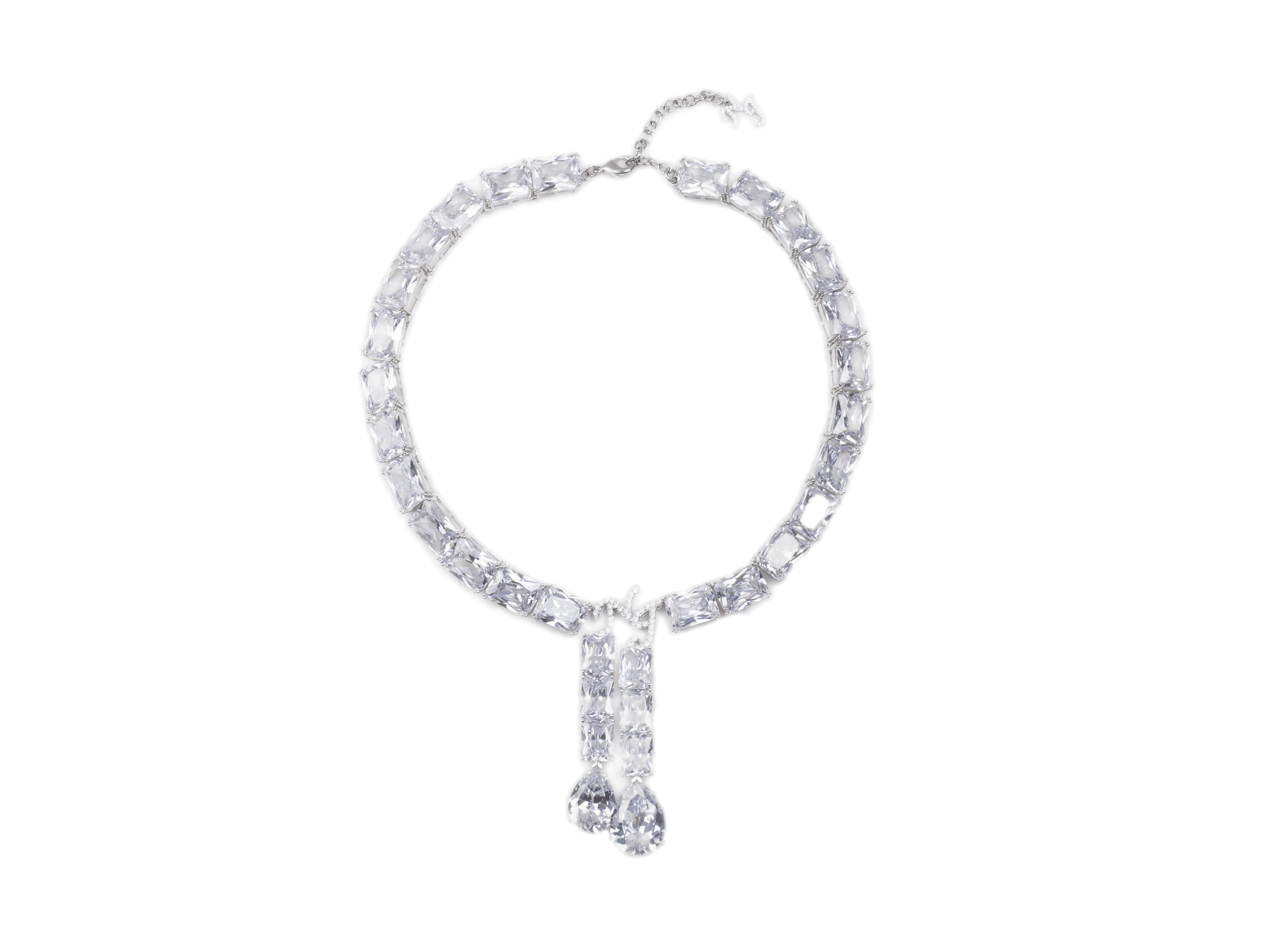 Clara Drop Choker Necklace in Silver made by Nana Jacqueline