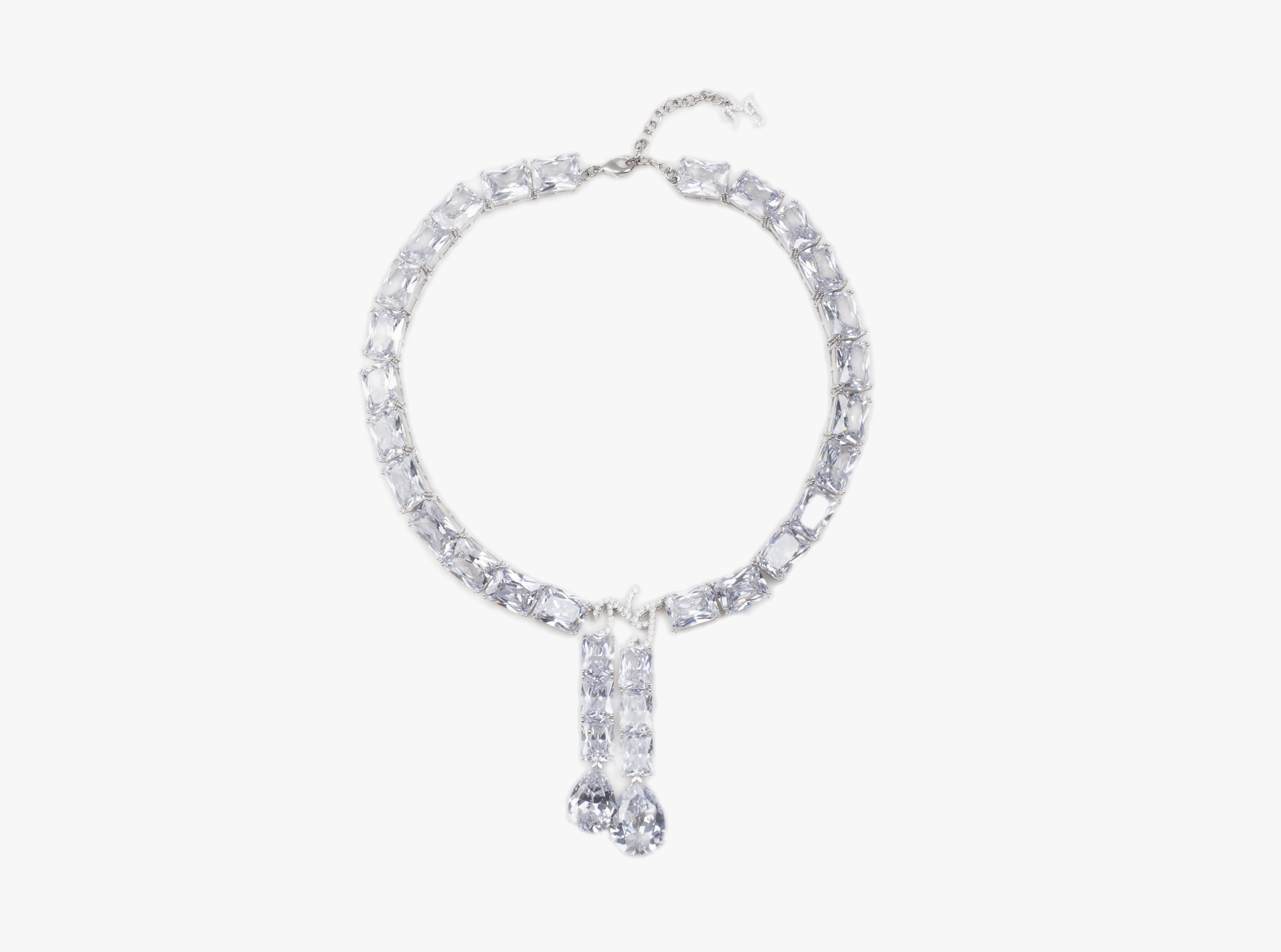 Clara Drop Choker Necklace in Silver made by Nana Jacqueline