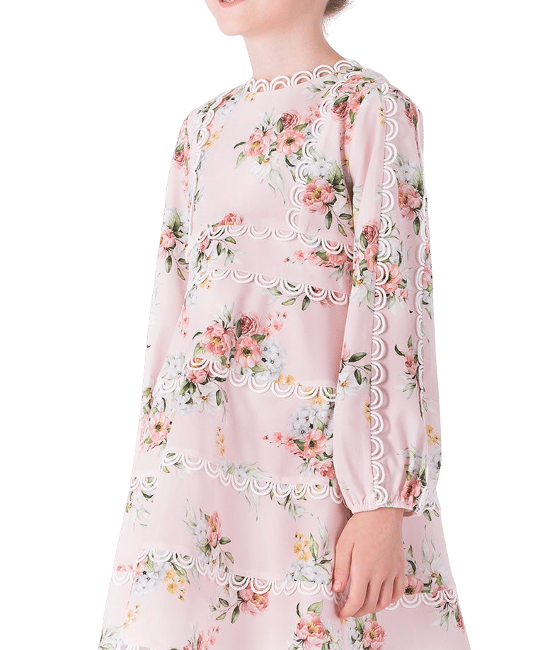 Floral Lace Girls Dress made by Mama Luma