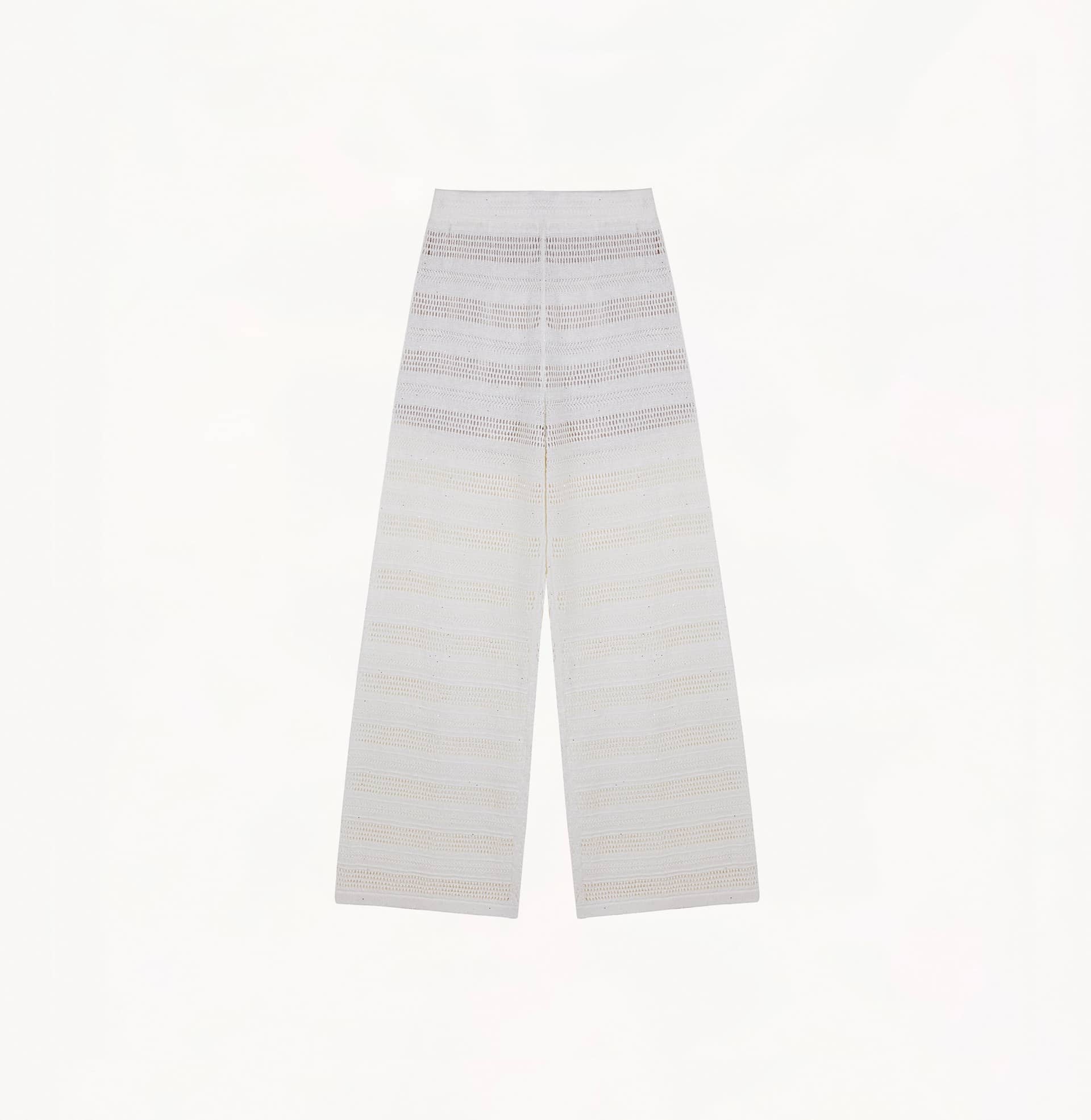 LINEN SEQUINED POINTELLE TROUSERS made by CRUSH Collection