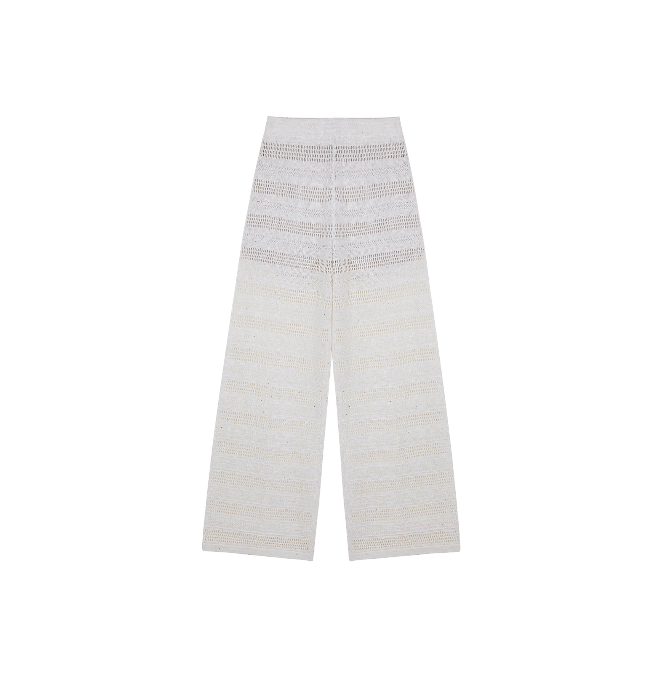 LINEN SEQUINED POINTELLE TROUSERS made by CRUSH Collection