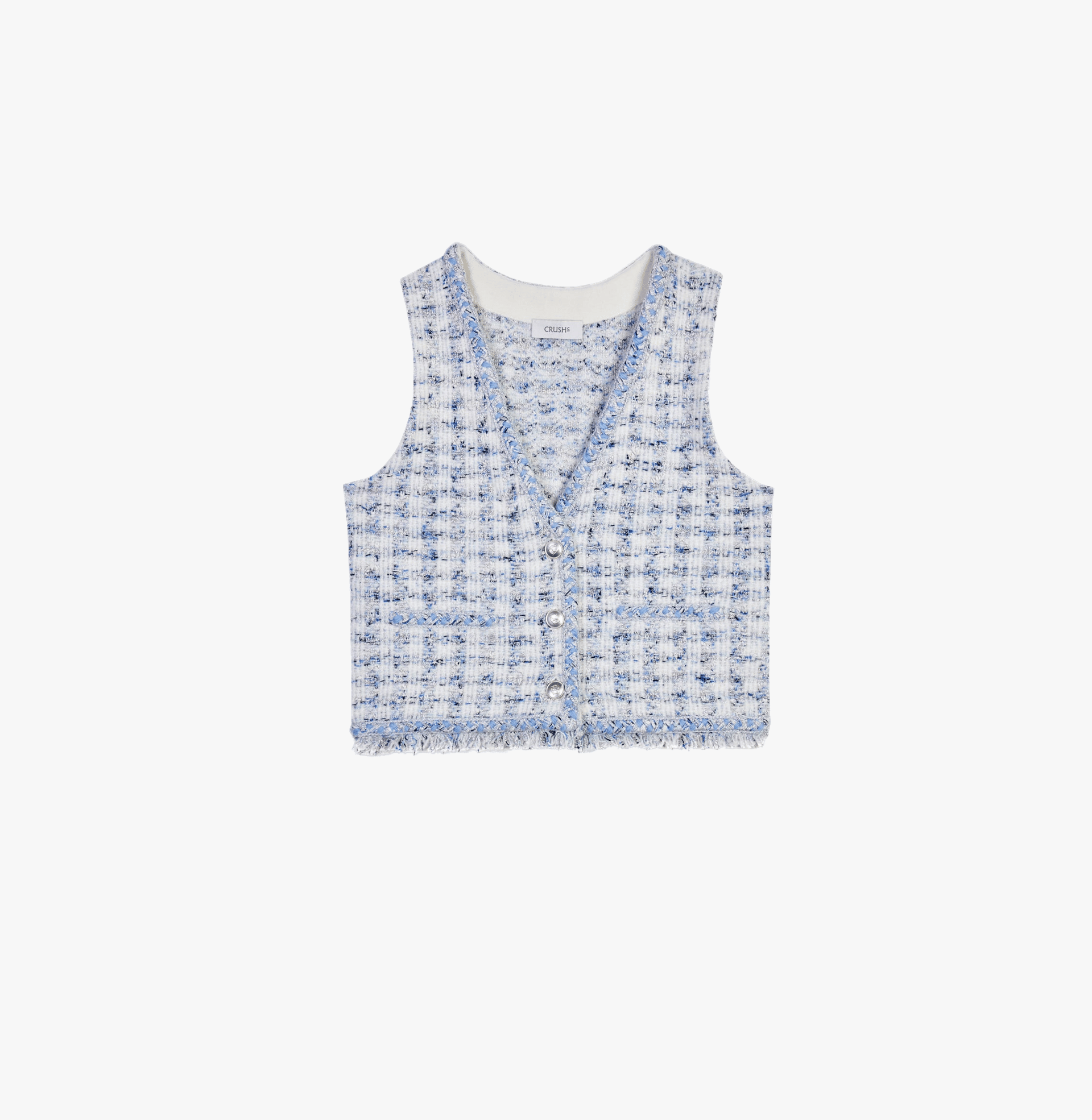 HOUNDSTOOTH V-NECK VEST made by CRUSH Collection