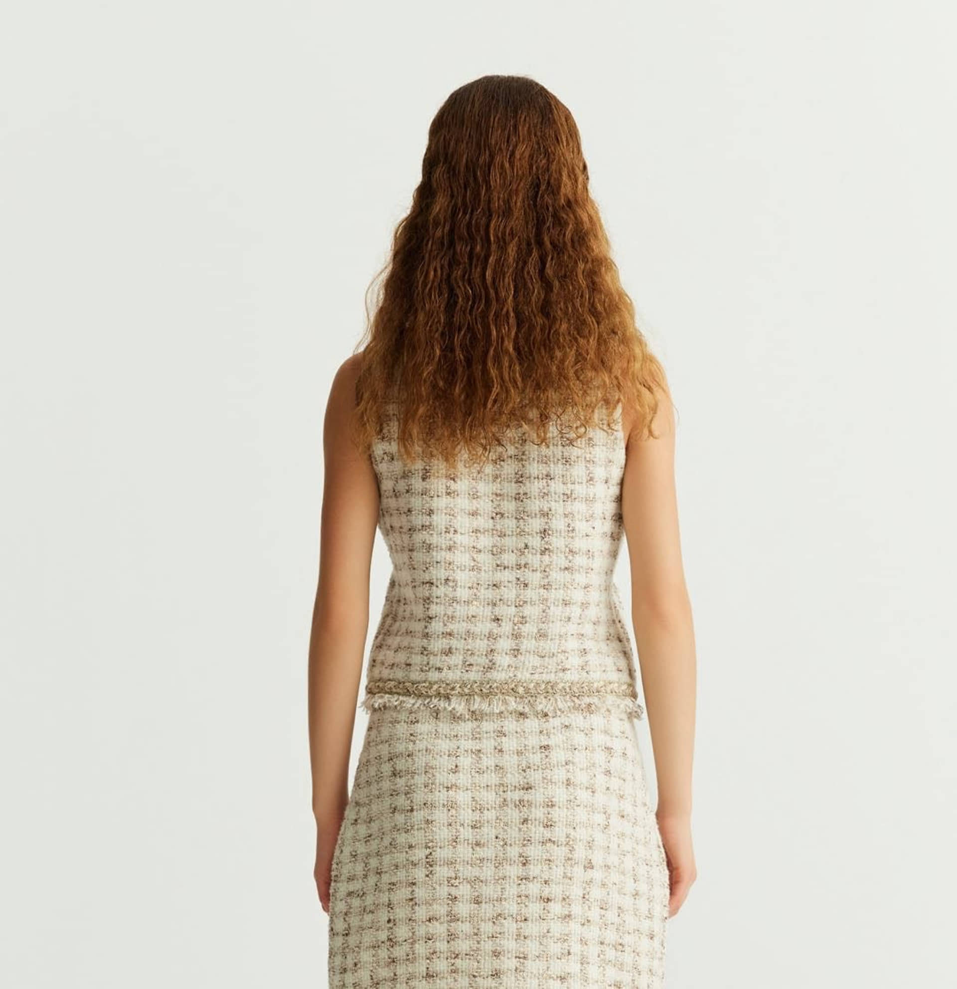 HOUNDSTOOTH V-NECK VEST made by CRUSH Collection