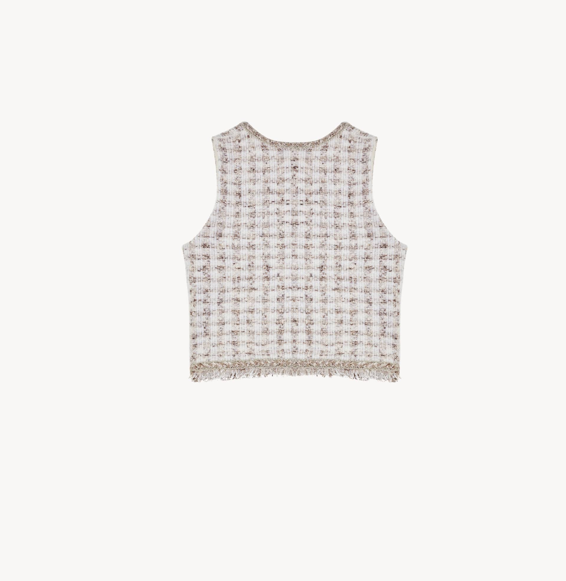 HOUNDSTOOTH V-NECK VEST made by CRUSH Collection
