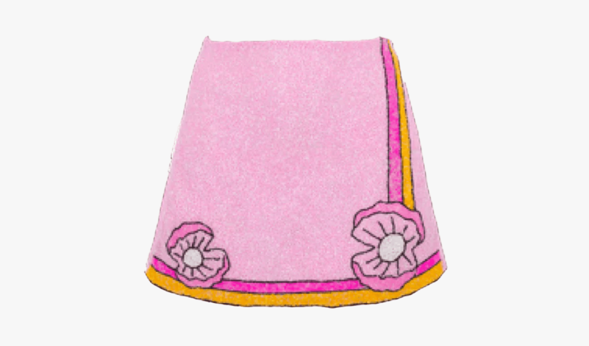 Monty Co-ord Hand Embroidered Bead Pink Skirt in Pink made by Oceanus Swimwear
