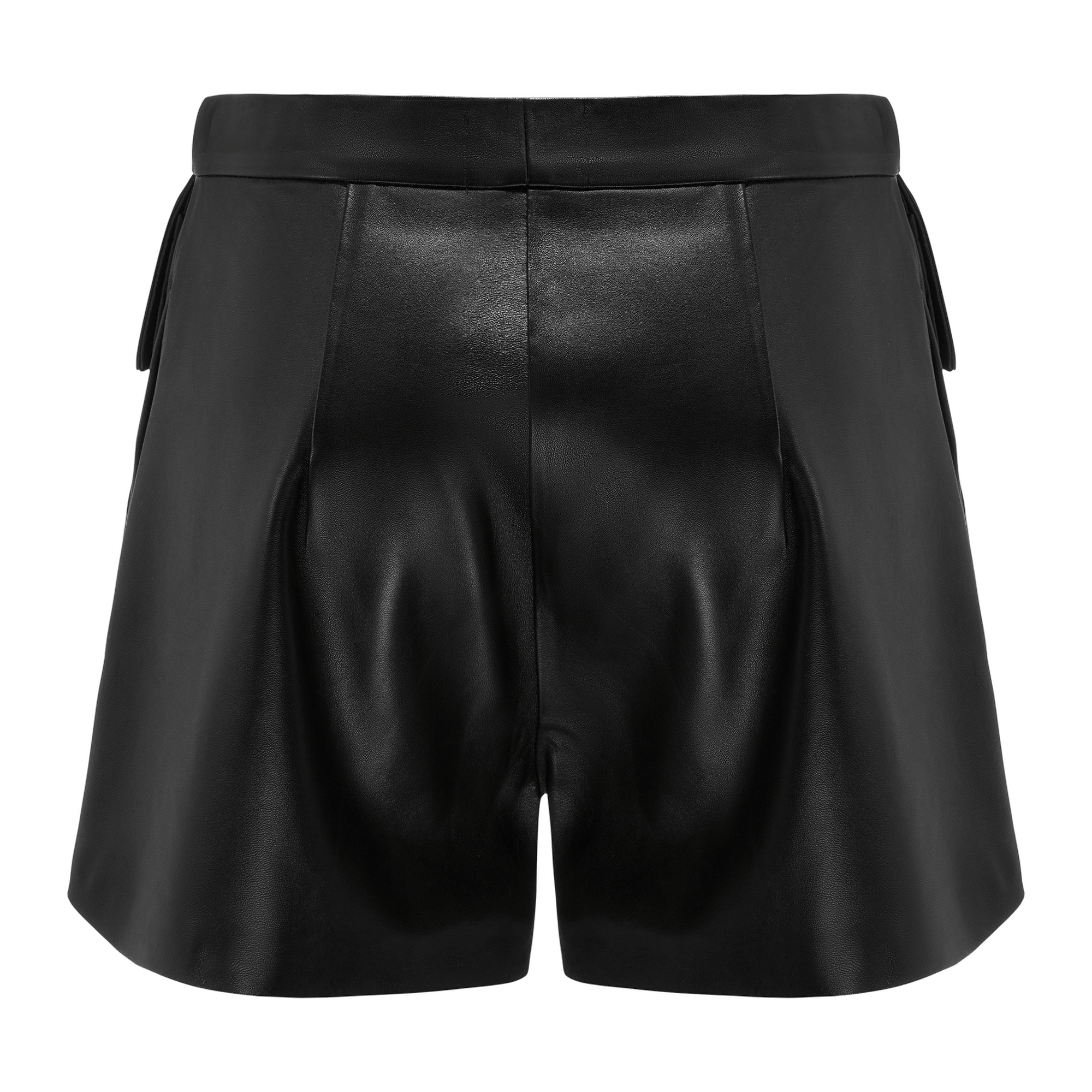 Leather Hot Shorts In Black made by YAVORSKA