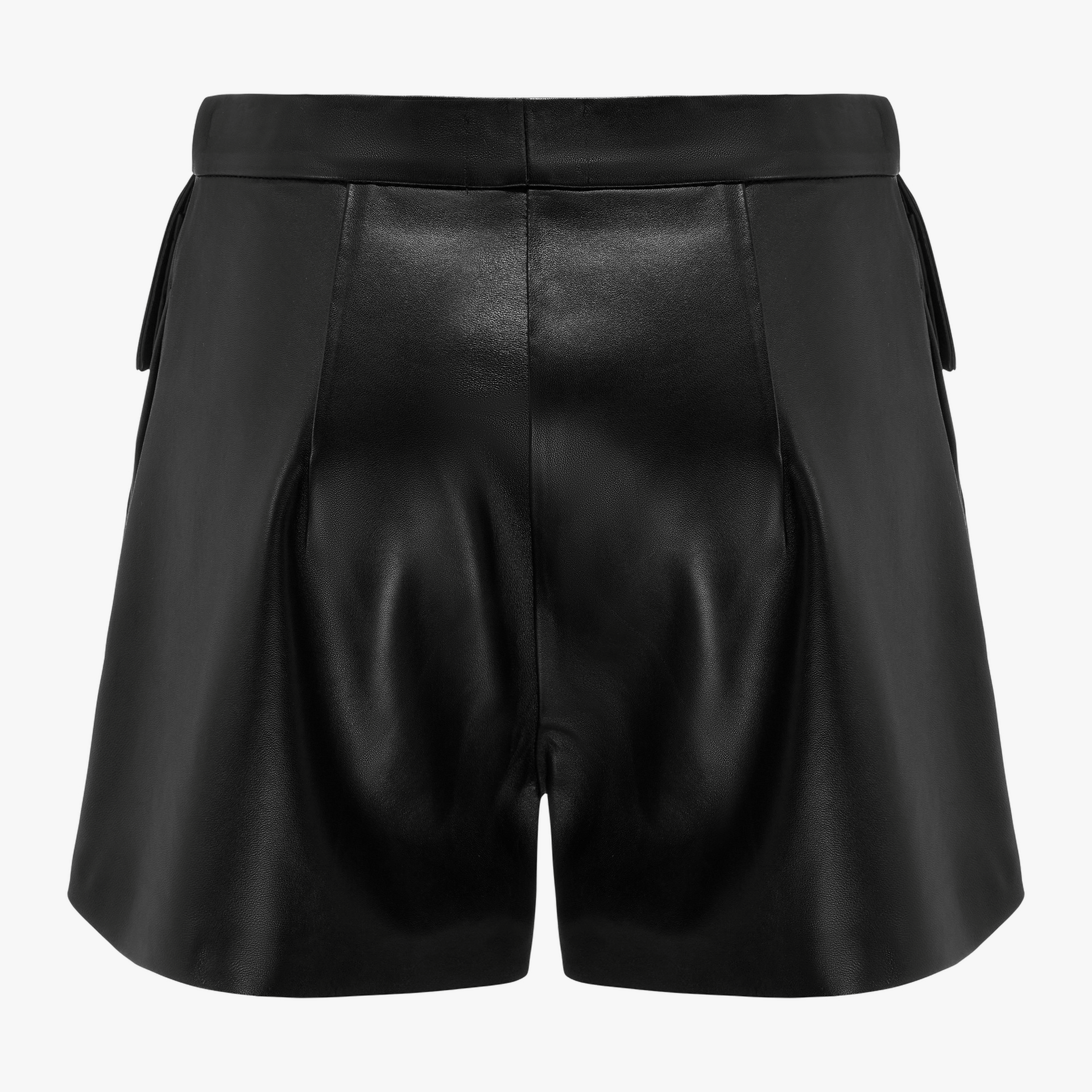 Leather Hot Shorts In Black made by YAVORSKA