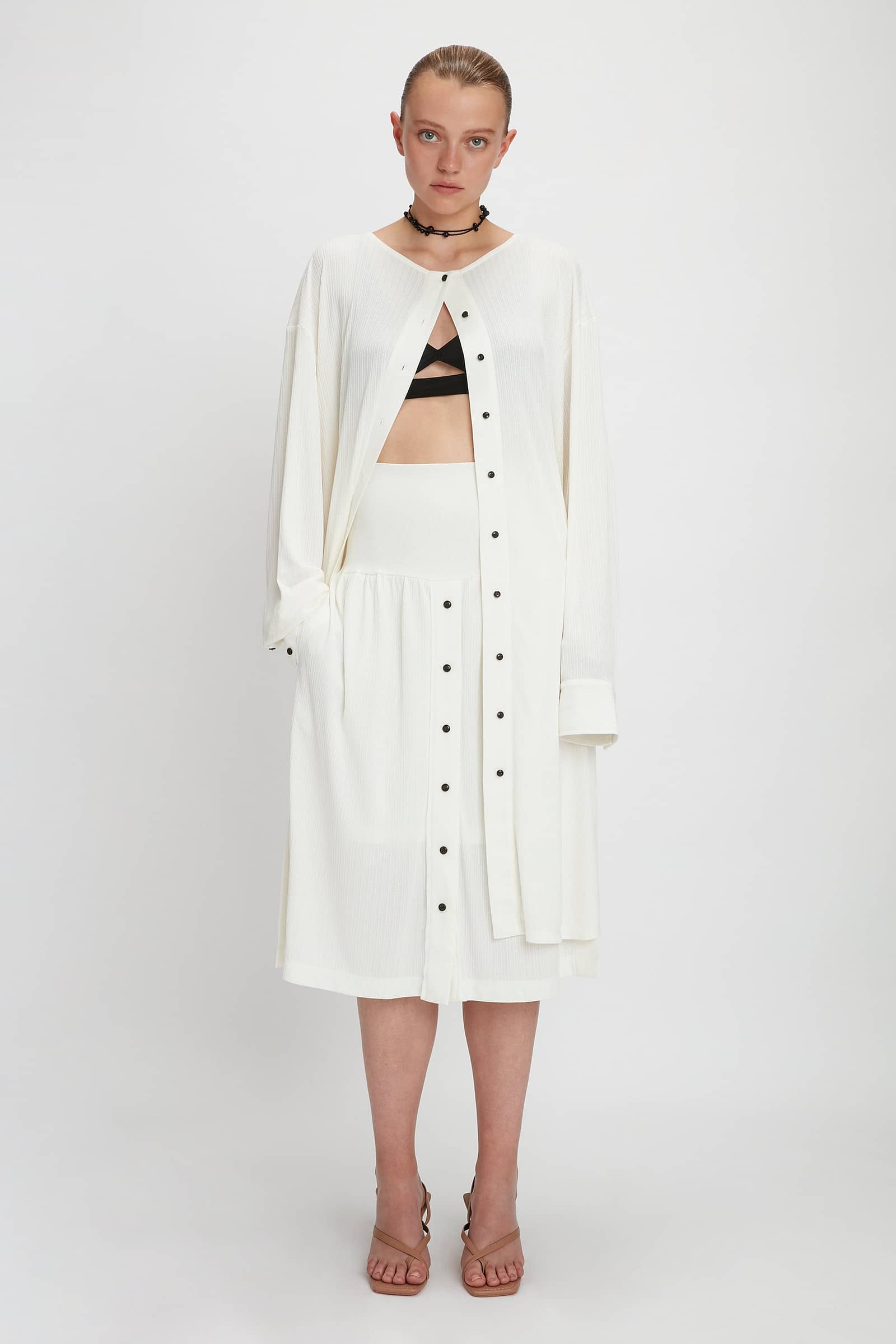 LOOSE FIT JERSEY LONG SHIRT made by YIBRI