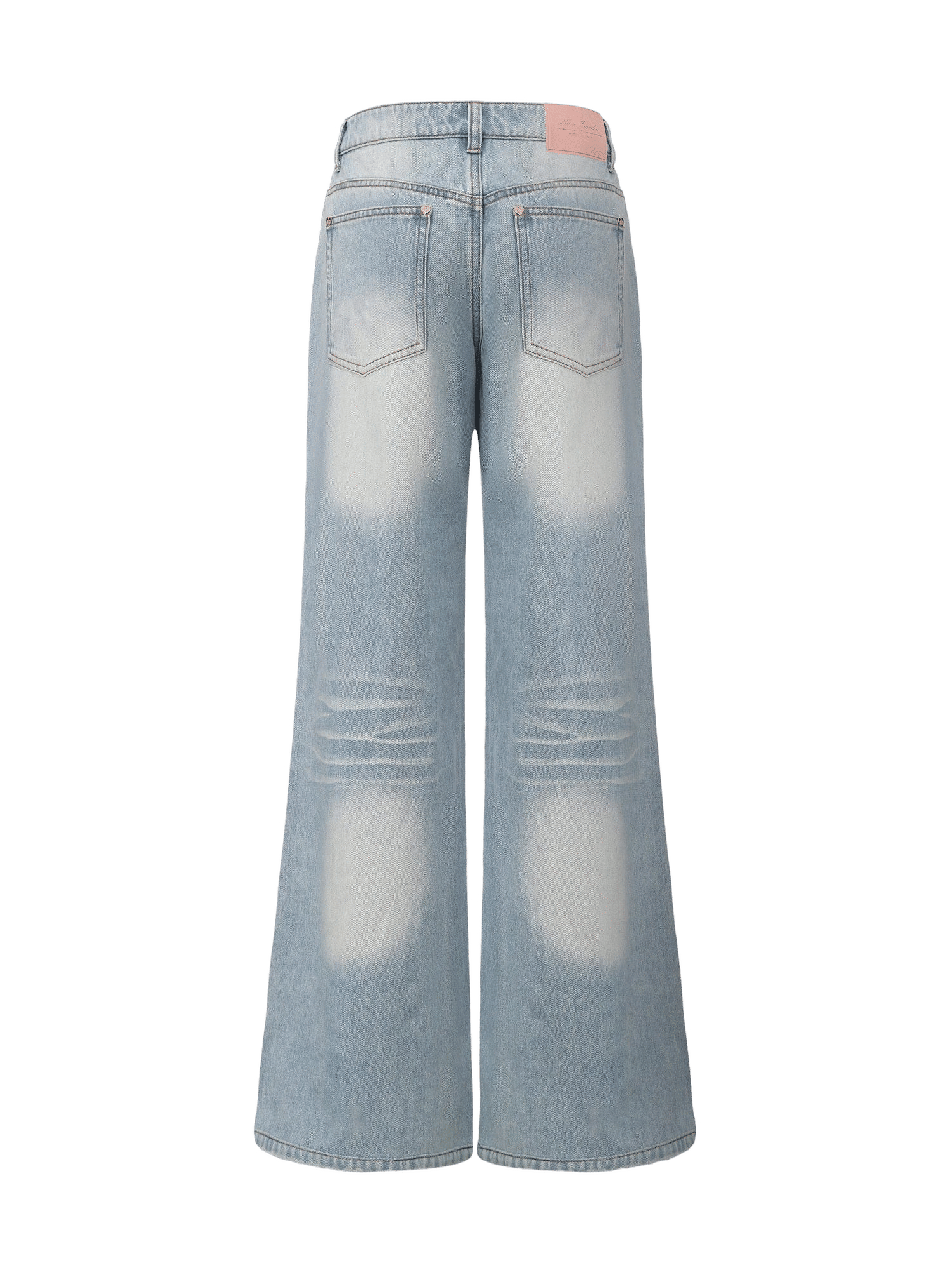 Ava Low-Rise Light Blue Straight Leg Jeans made by Nana Jacqueline