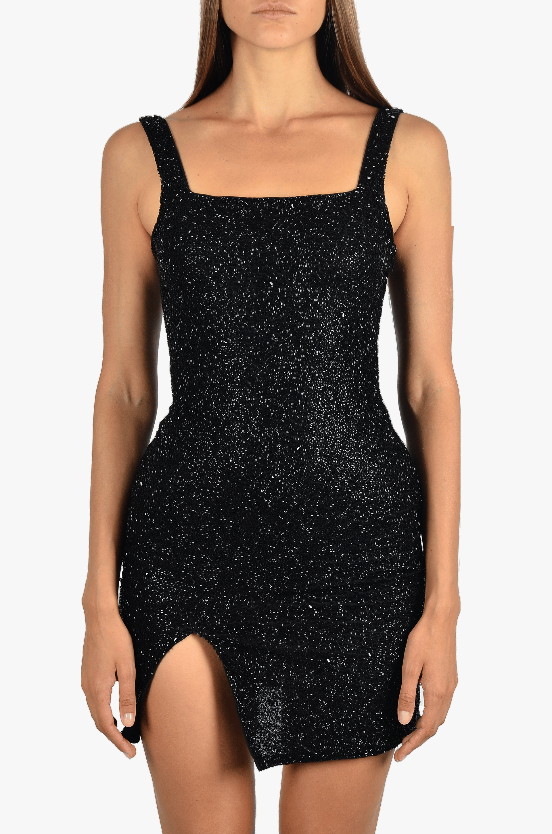 Sofia Hand Beaded Party Dress Black made by Oceanus Swimwear