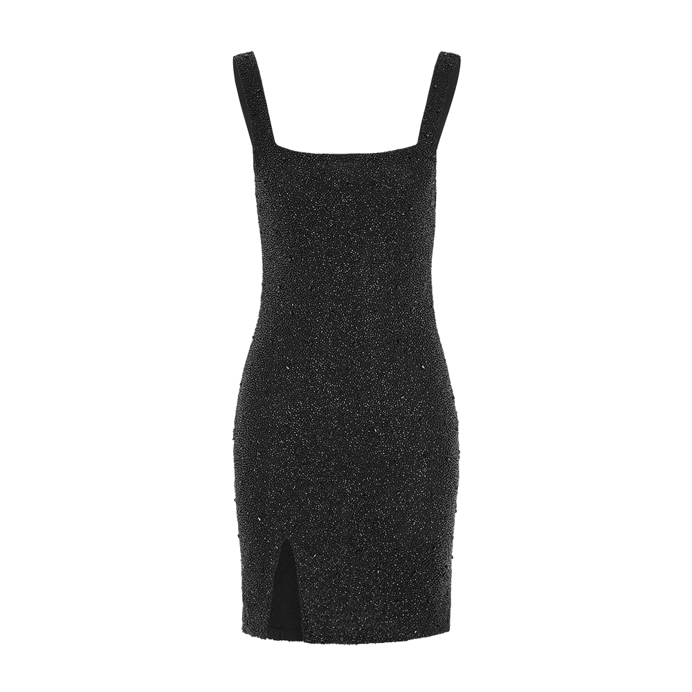 Sofia Hand Beaded Party Dress Black made by Oceanus Swimwear