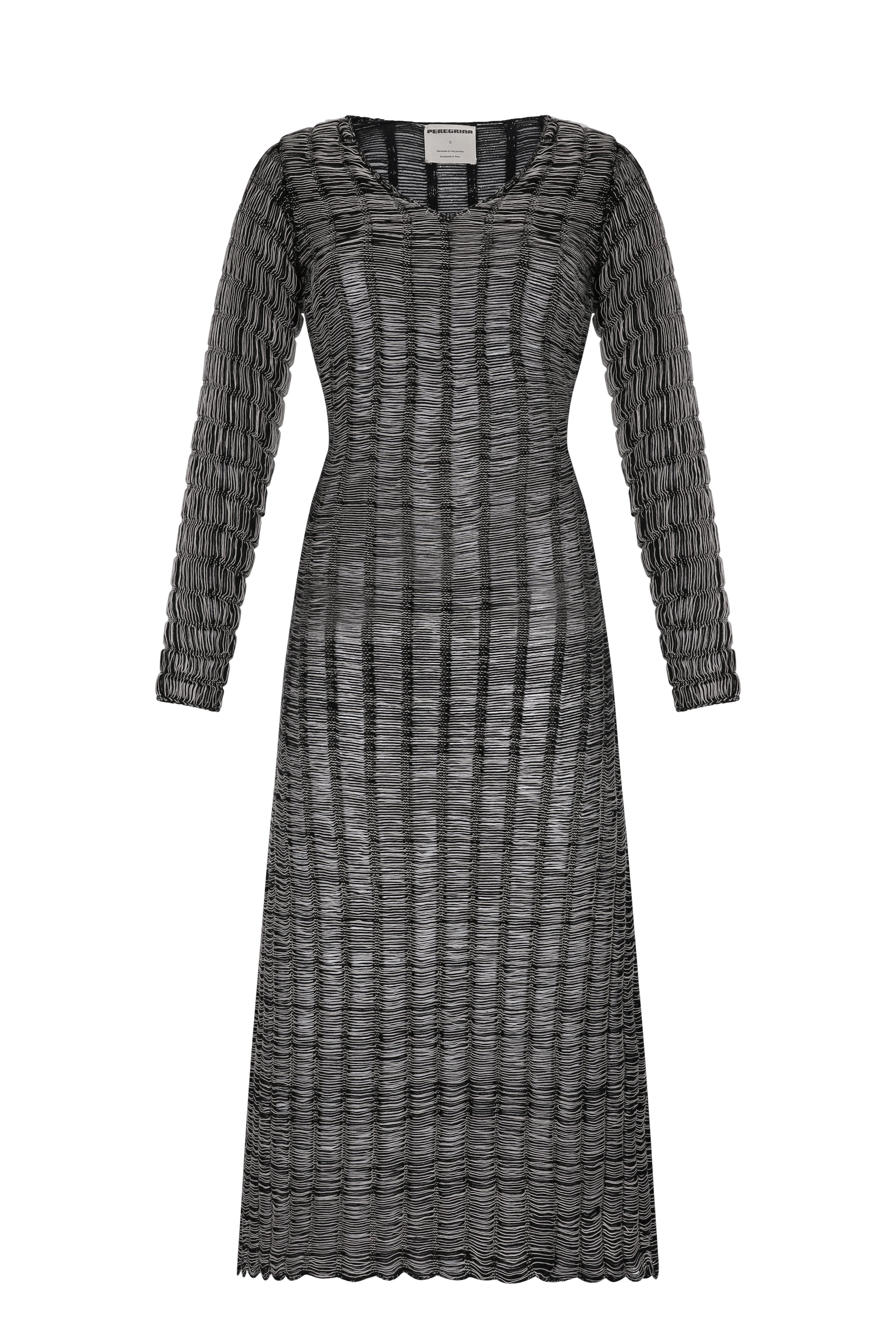 Cao Dress Beige Black made by Peregrina