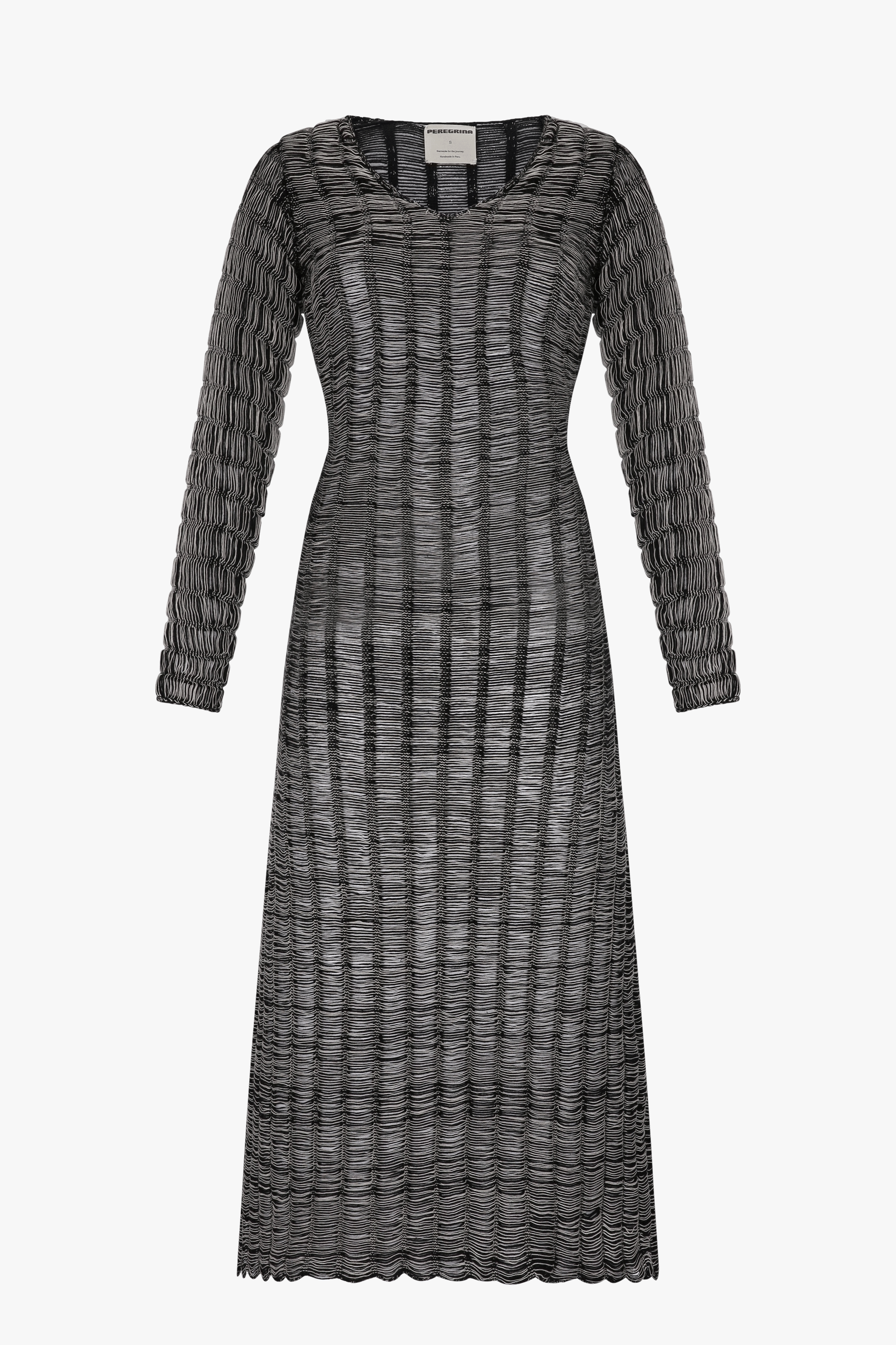 Cao Dress Beige Black made by Peregrina