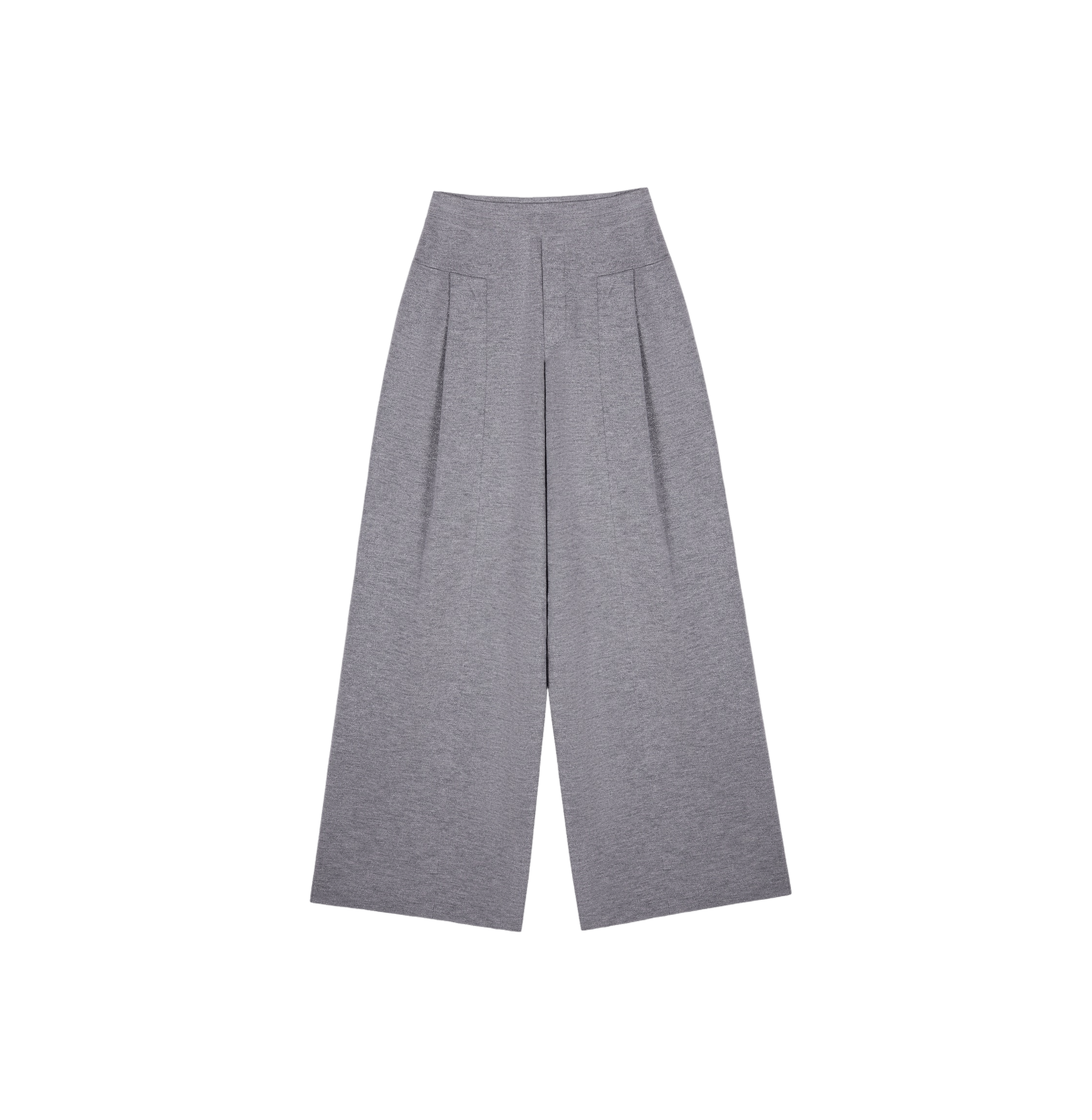 METALLIC SHIMMERY WIDE-LEG PANTS made by CRUSH Collection