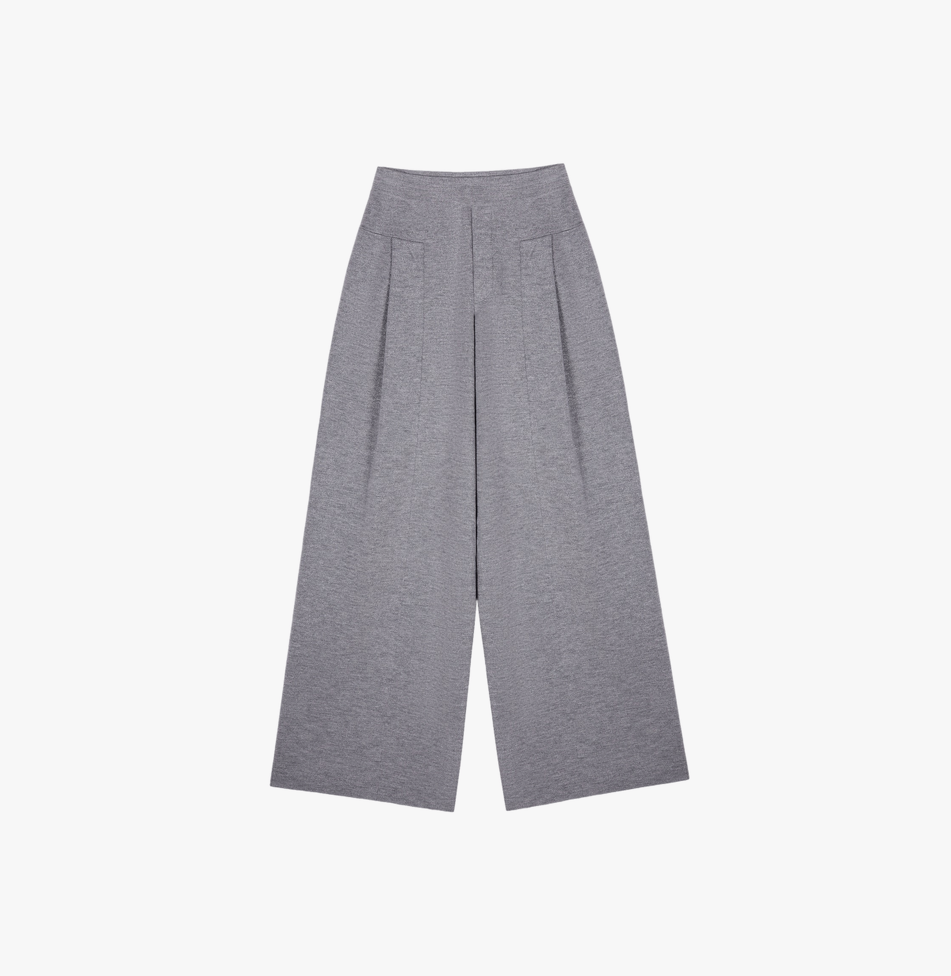 METALLIC SHIMMERY WIDE-LEG PANTS made by CRUSH Collection