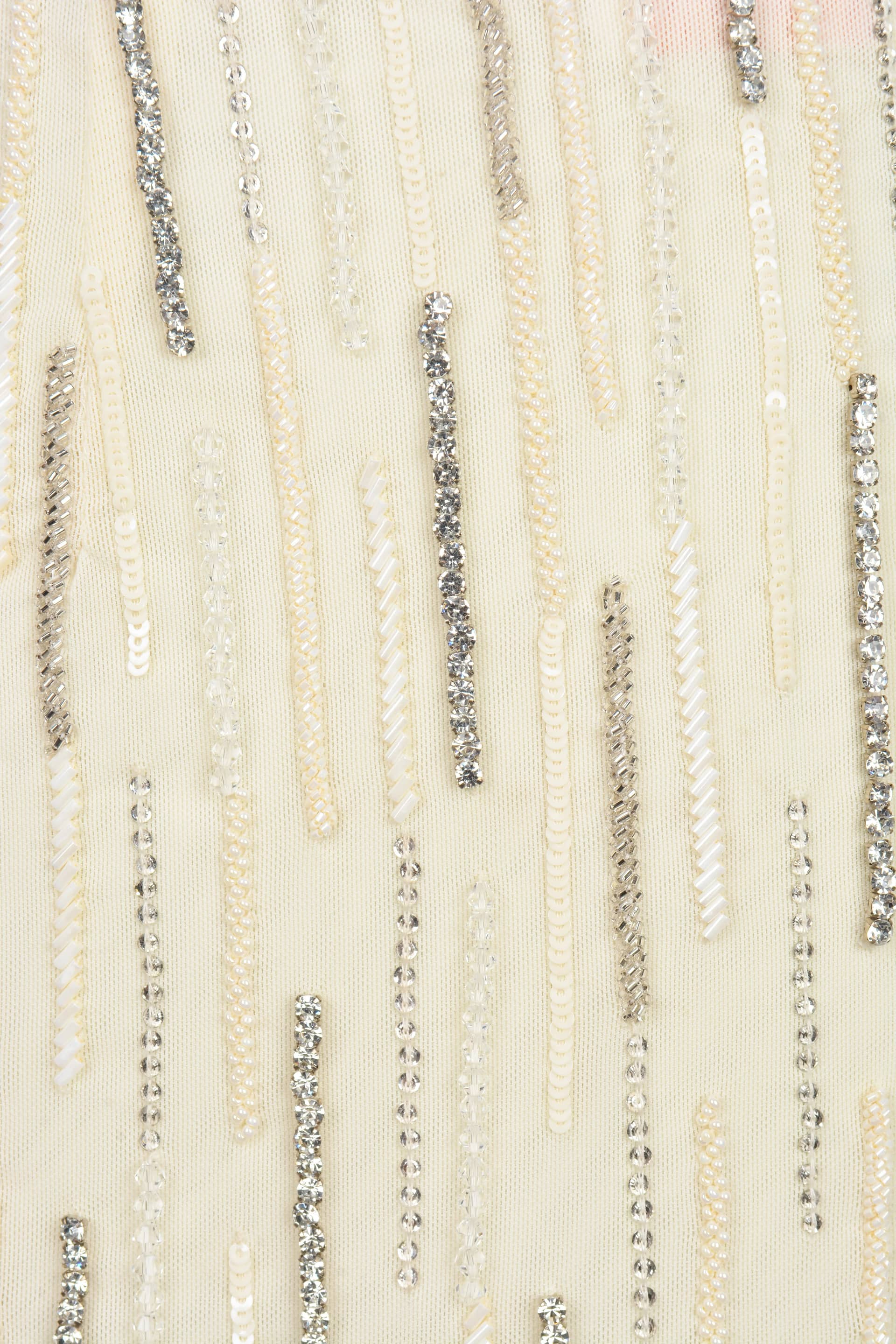 Aphrodite's White Beaded Co-ord Swim Bottom - Daphne Collection made by Oceanus Swimwear