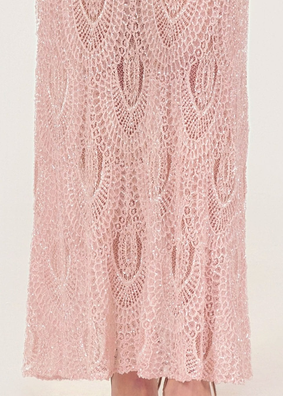 Delicate lace maxi gown made by Monika Dimova