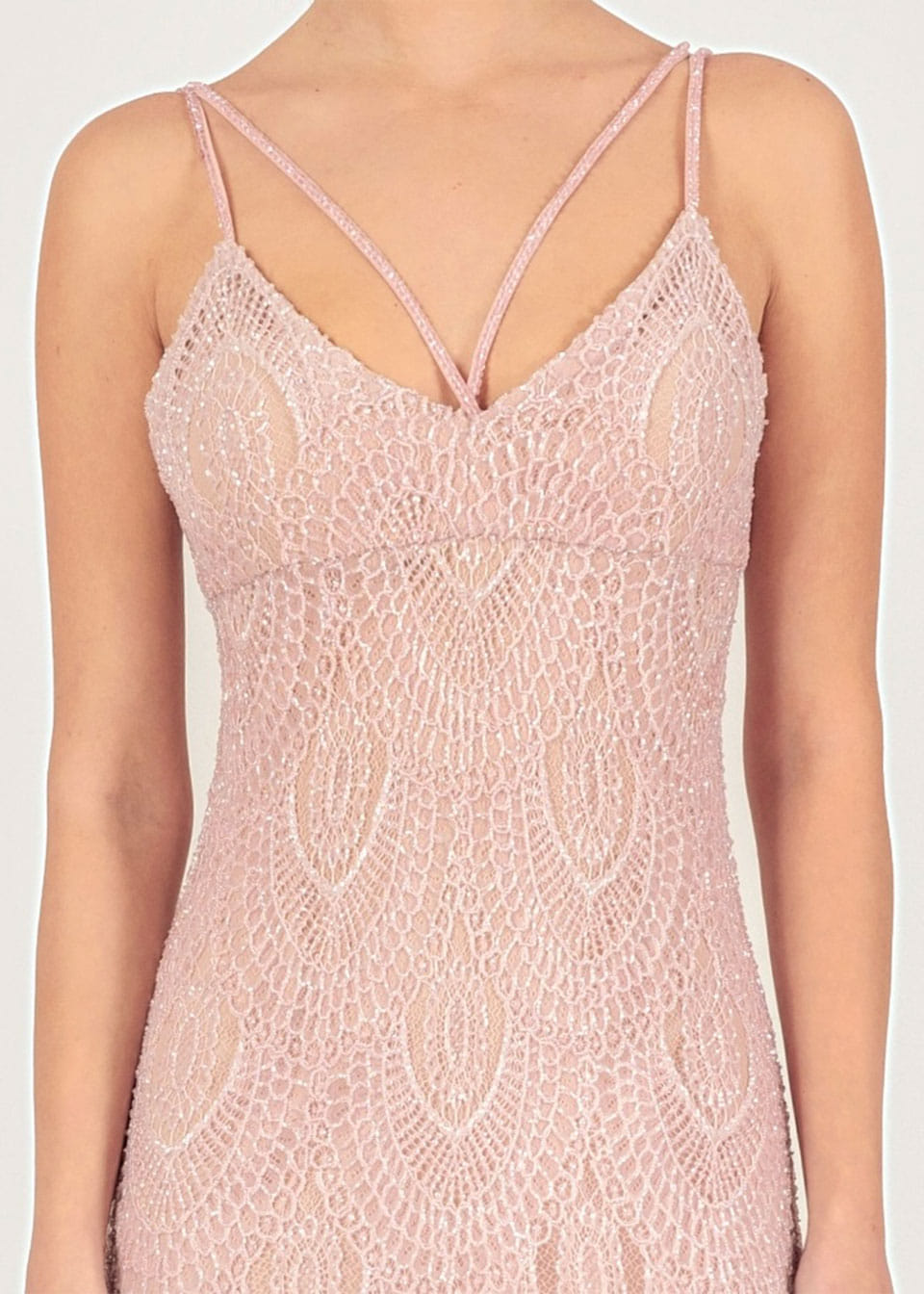 Delicate lace maxi gown made by Monika Dimova