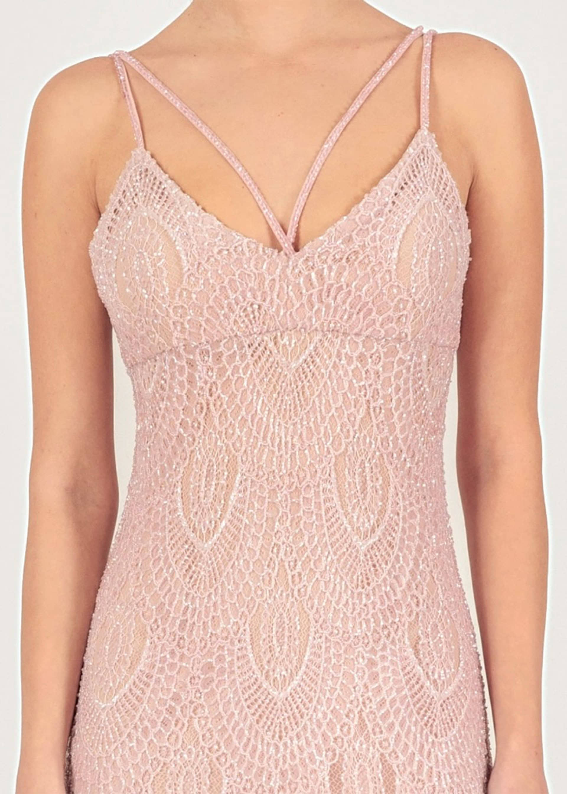 Delicate lace maxi gown made by Monika Dimova