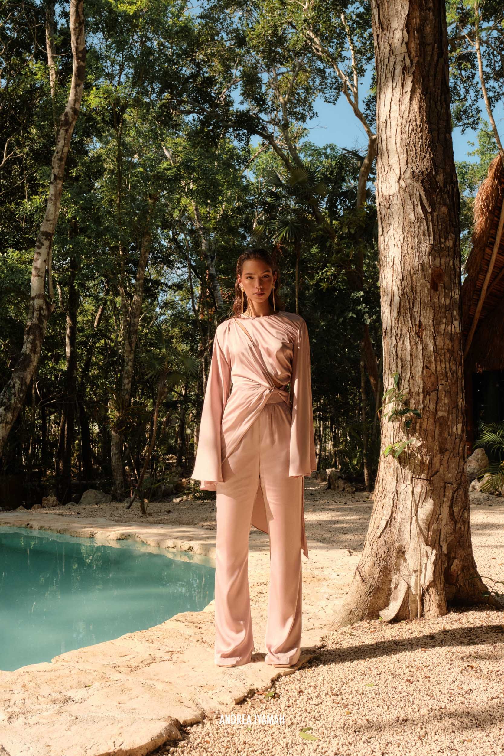 REBA PANTS - PEARL PURPLE made by Andrea Iyamah