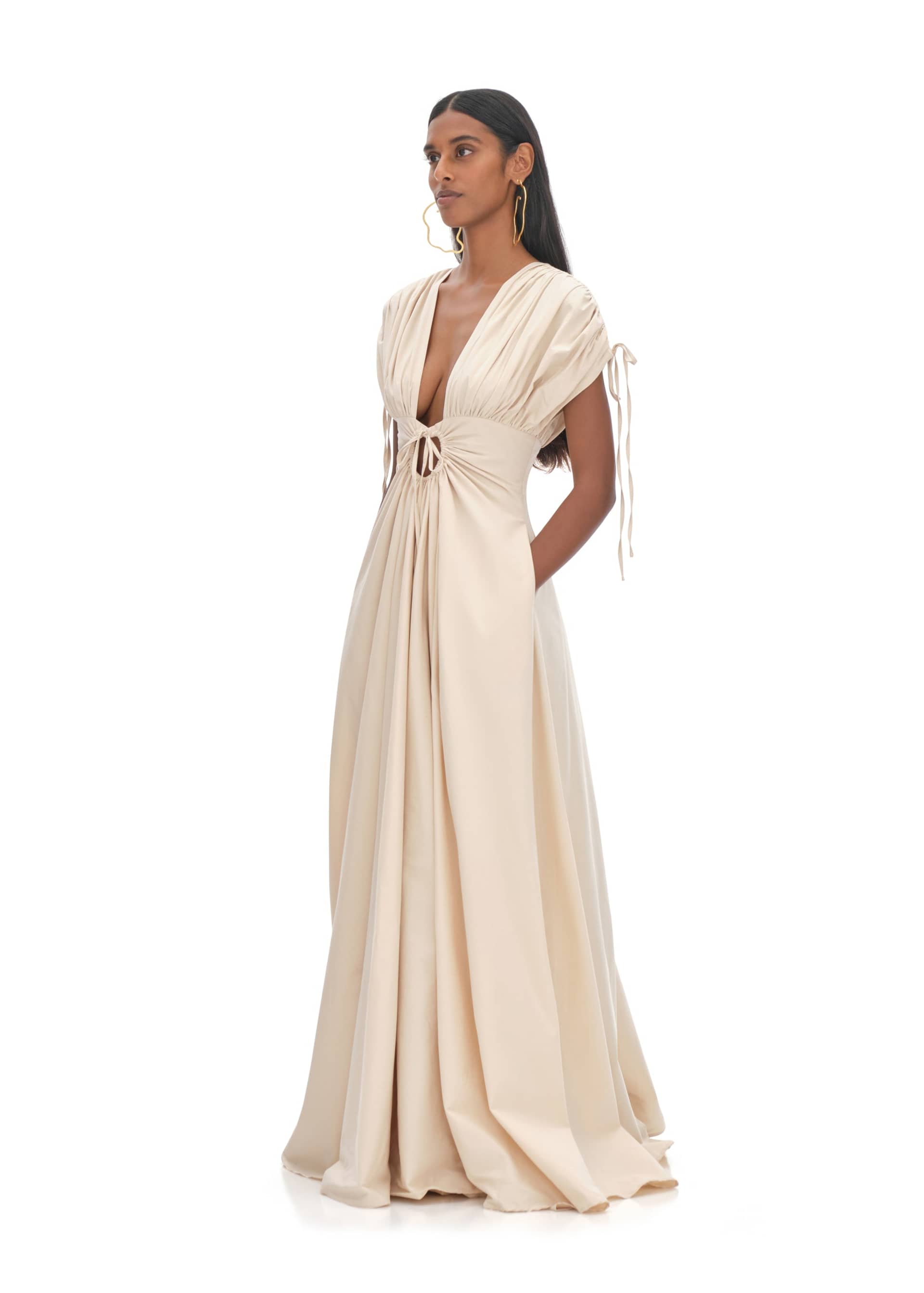 XENA VANILLA MAXI DRESS made by Andrea Iyamah