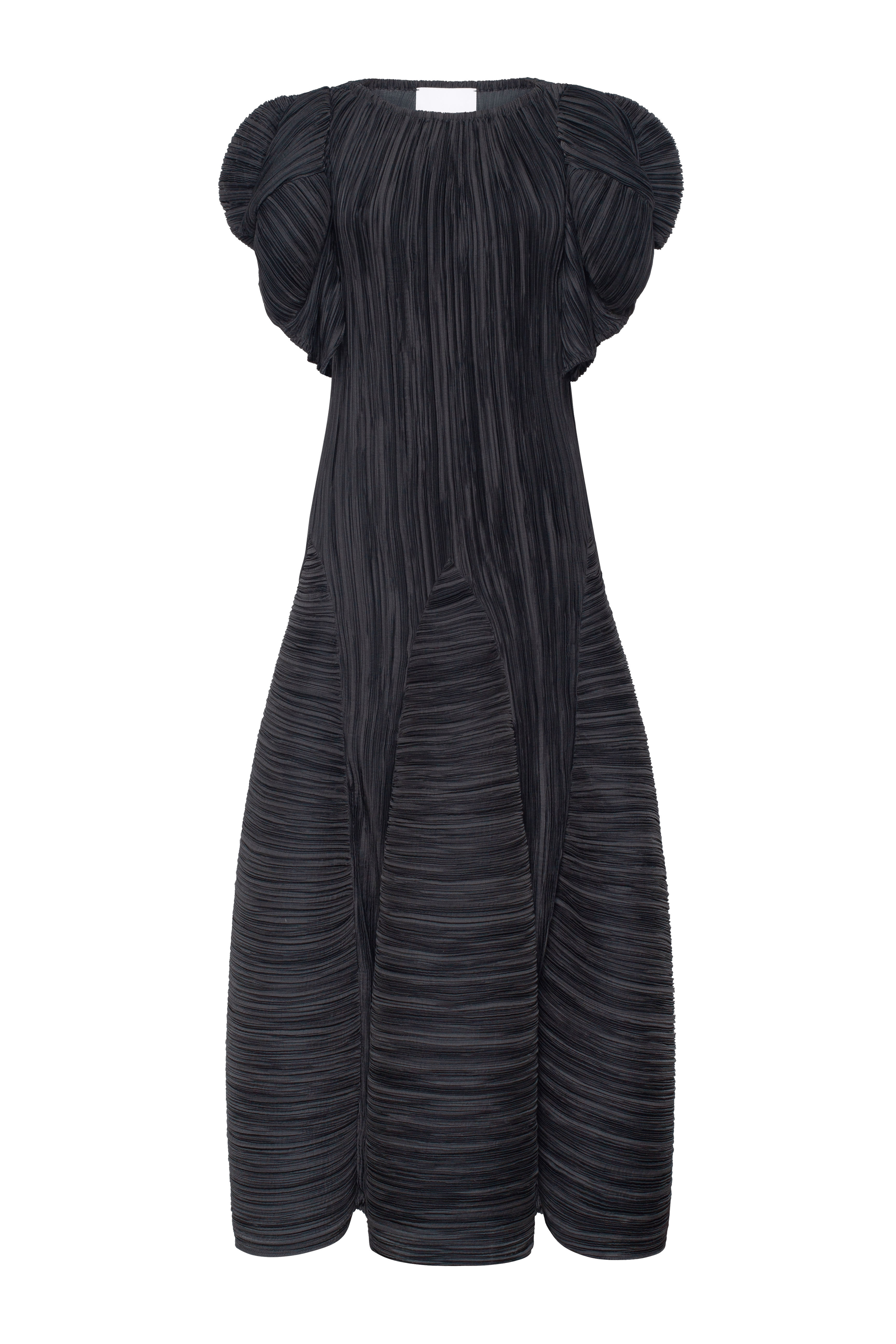 Midi pleated X-line DRESS made by Tamar Keburia