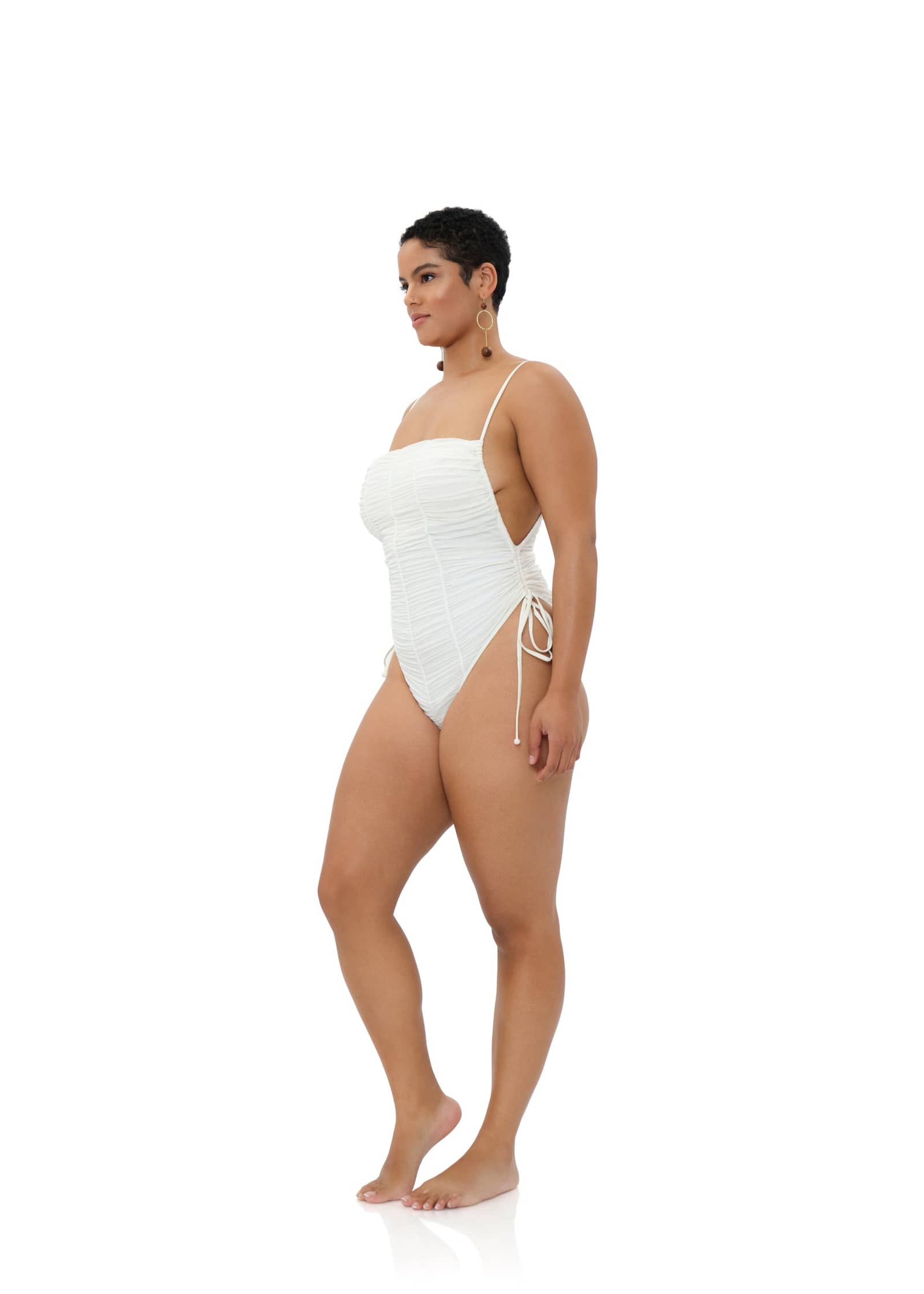 RECO ONE PIECE SWIMSUIT - LIMESTONE made by Andrea Iyamah