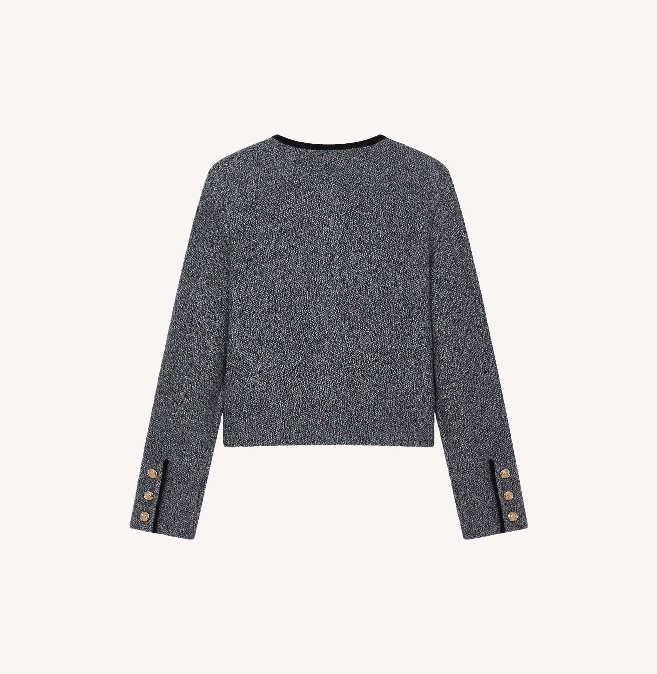 CASHMERE WOOL BLEND HERRINGBONE JACKET made by CRUSH Collection