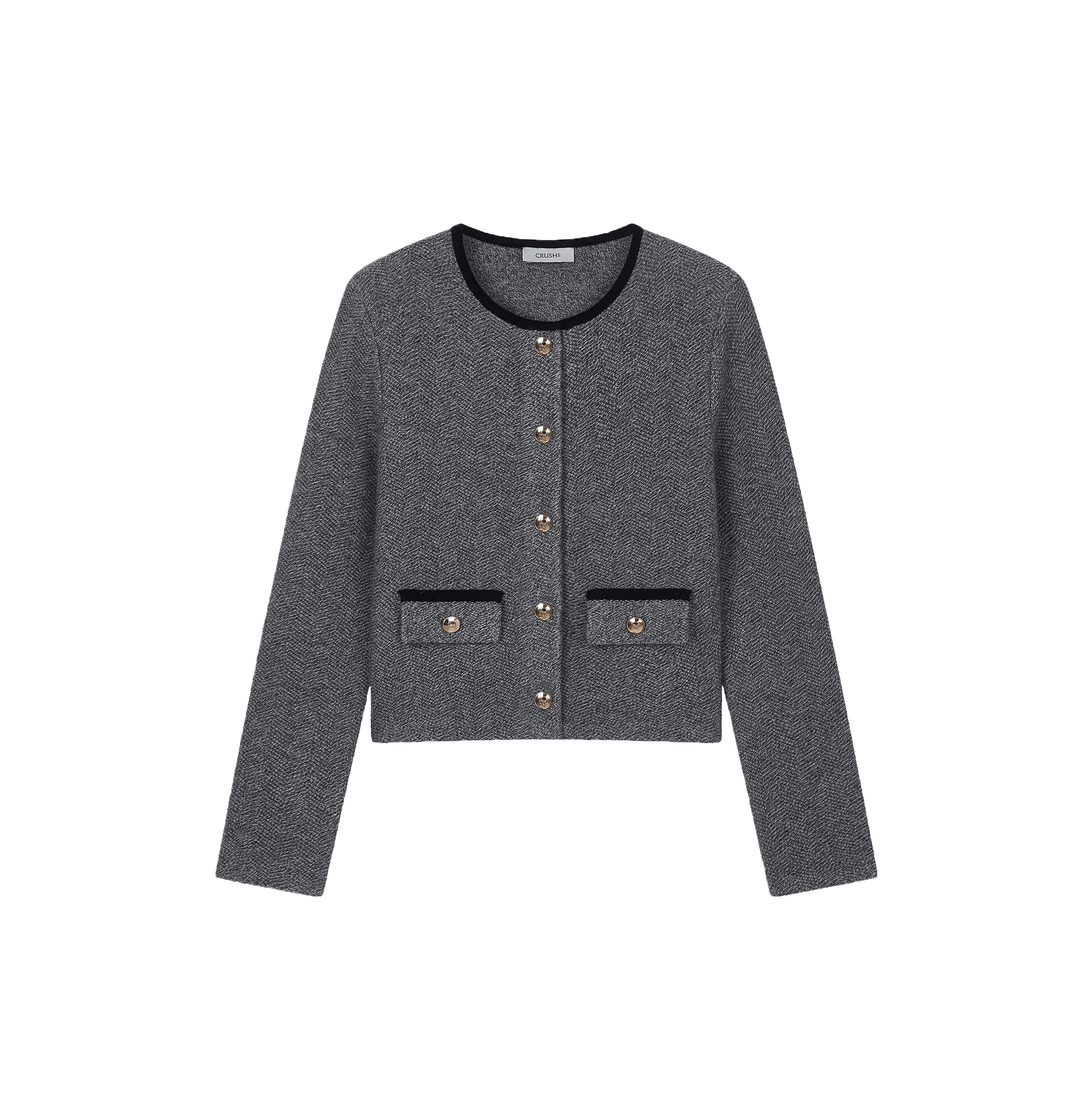 CASHMERE WOOL BLEND HERRINGBONE JACKET made by CRUSH Collection