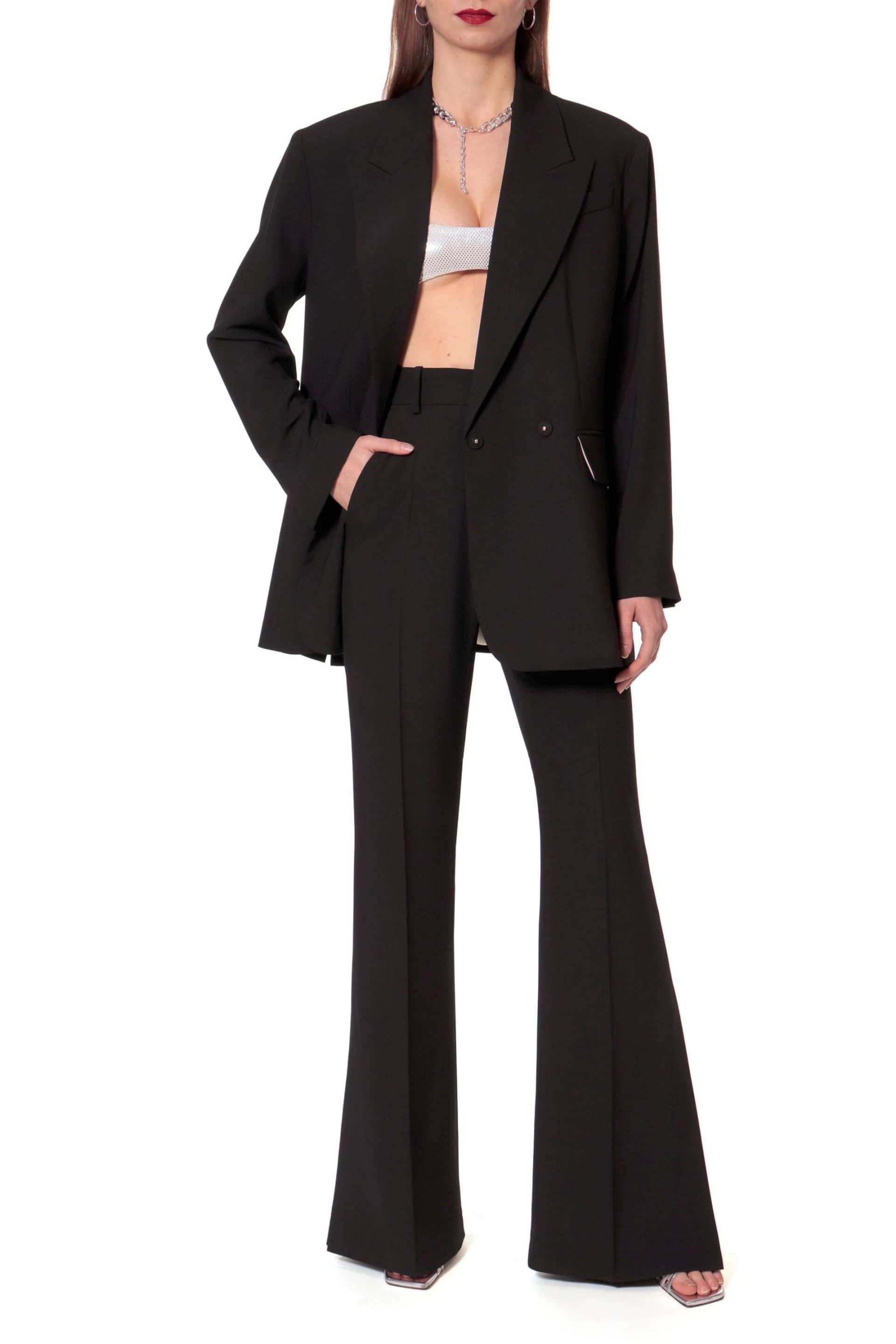 Pants Camilla Neutral Black made by HALEWSKI