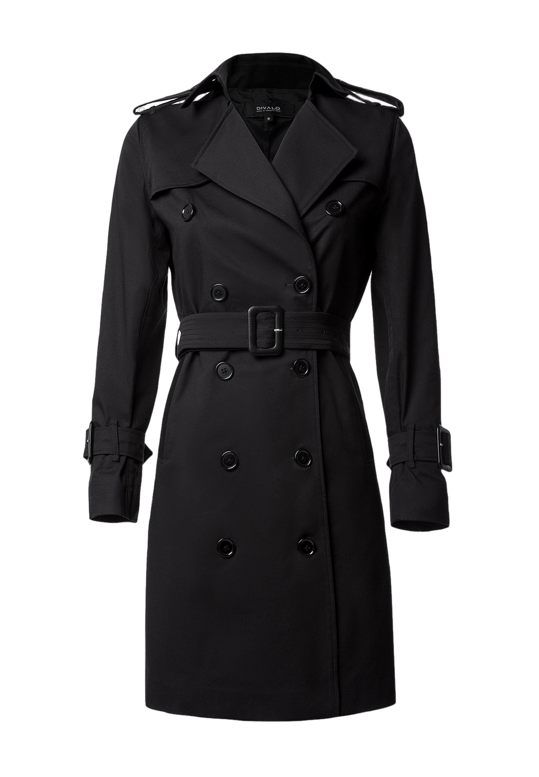 Vlad trench coat in Black made by DIVALO