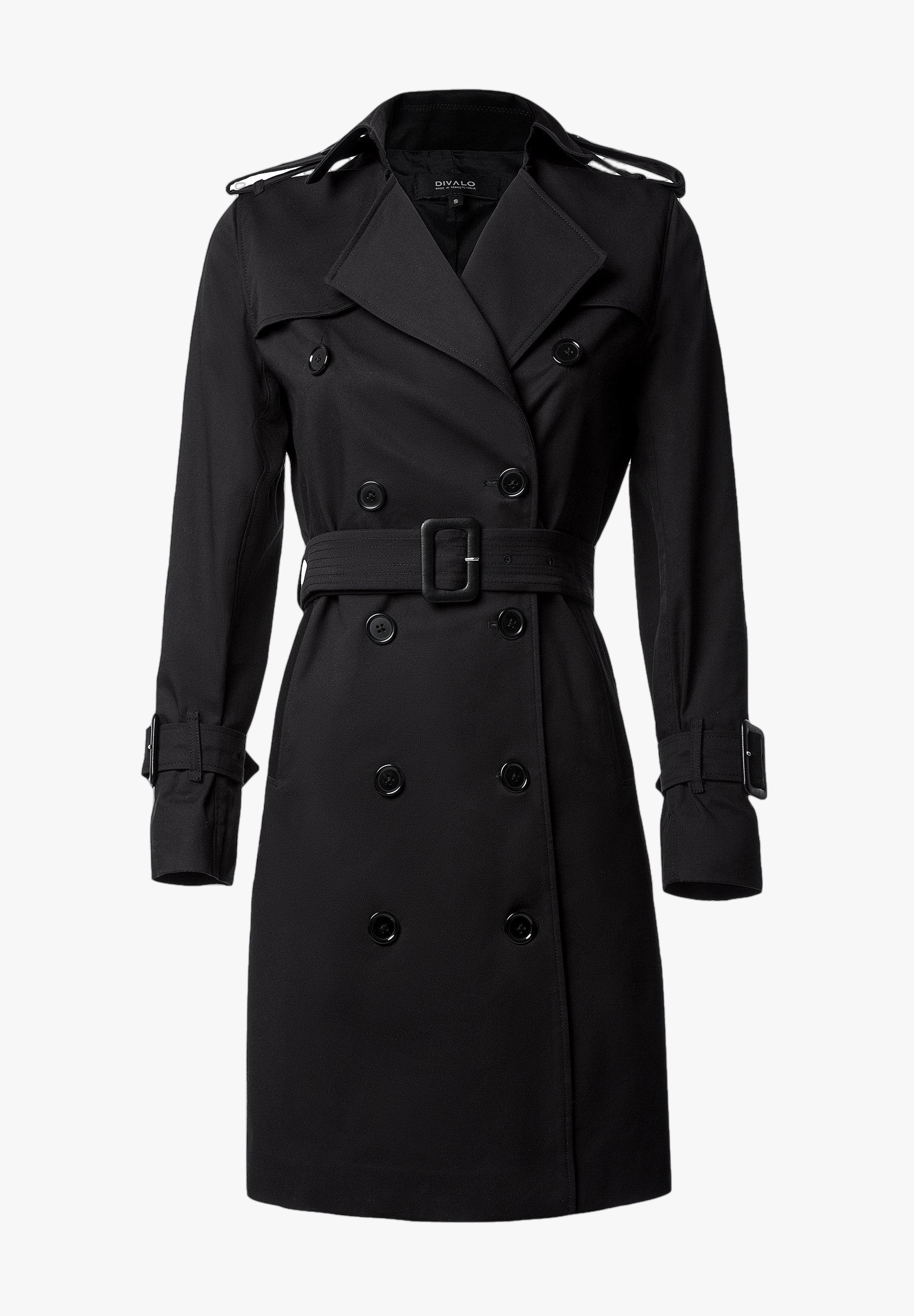 Vlad trench coat in Black made by DIVALO