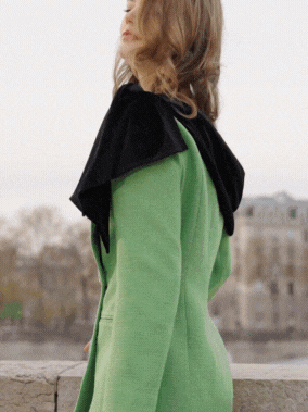 green emerald velvet dress NANA JACQUELINE Victoria Rose Dress (Green) – 1ER AOÛT main image 0