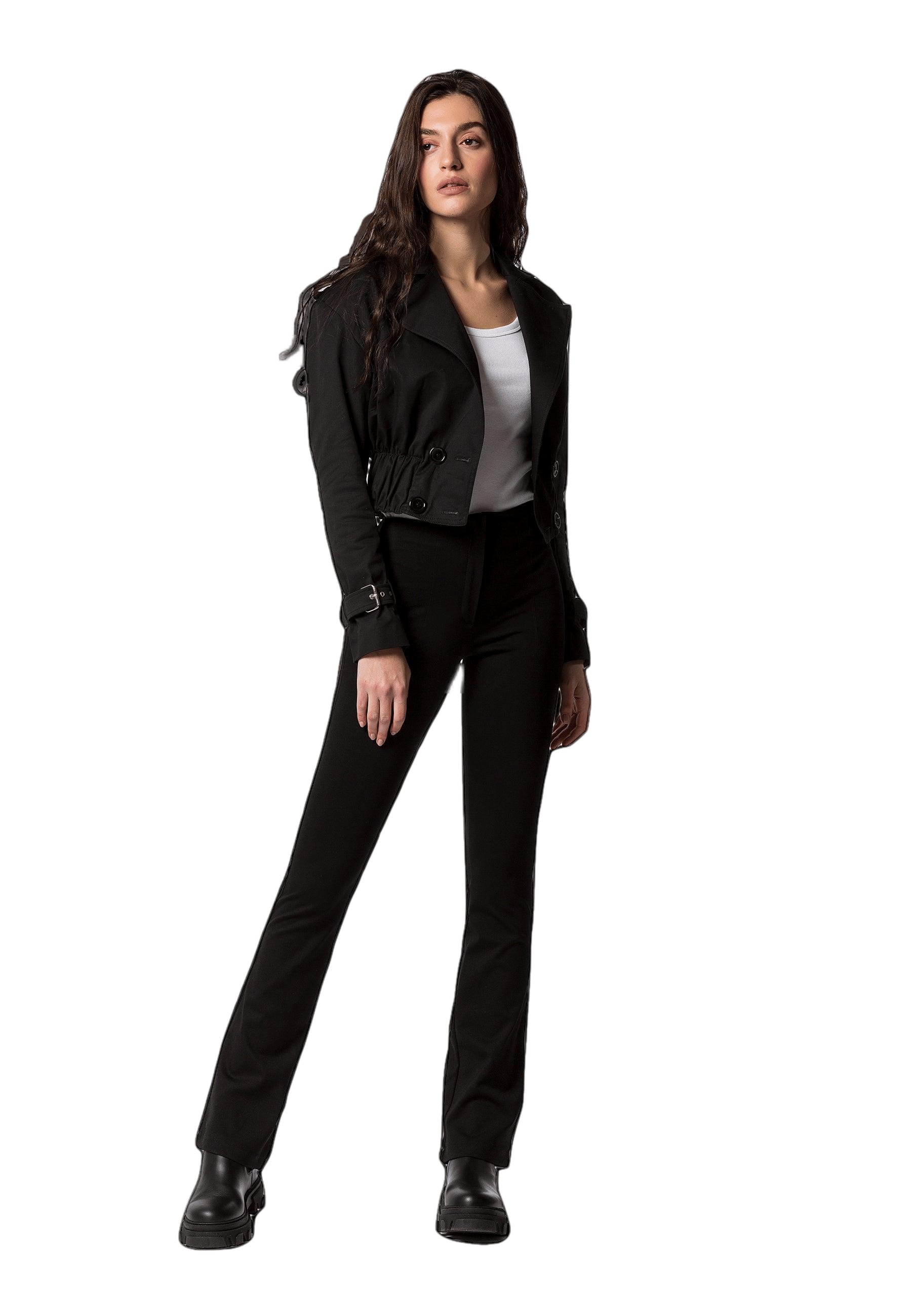 Adana punto flared pants made by DIVALO